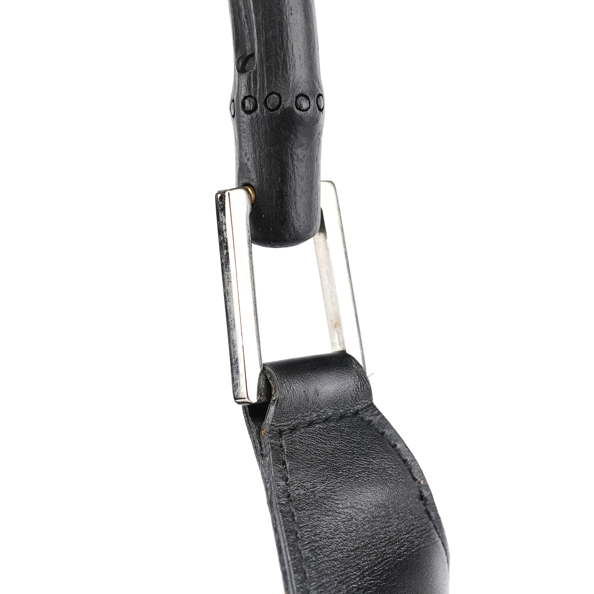 Black GG Bamboo Shoulder Bag