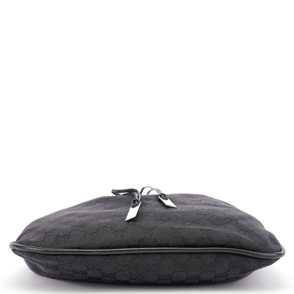 Black GG Bamboo Shoulder Bag