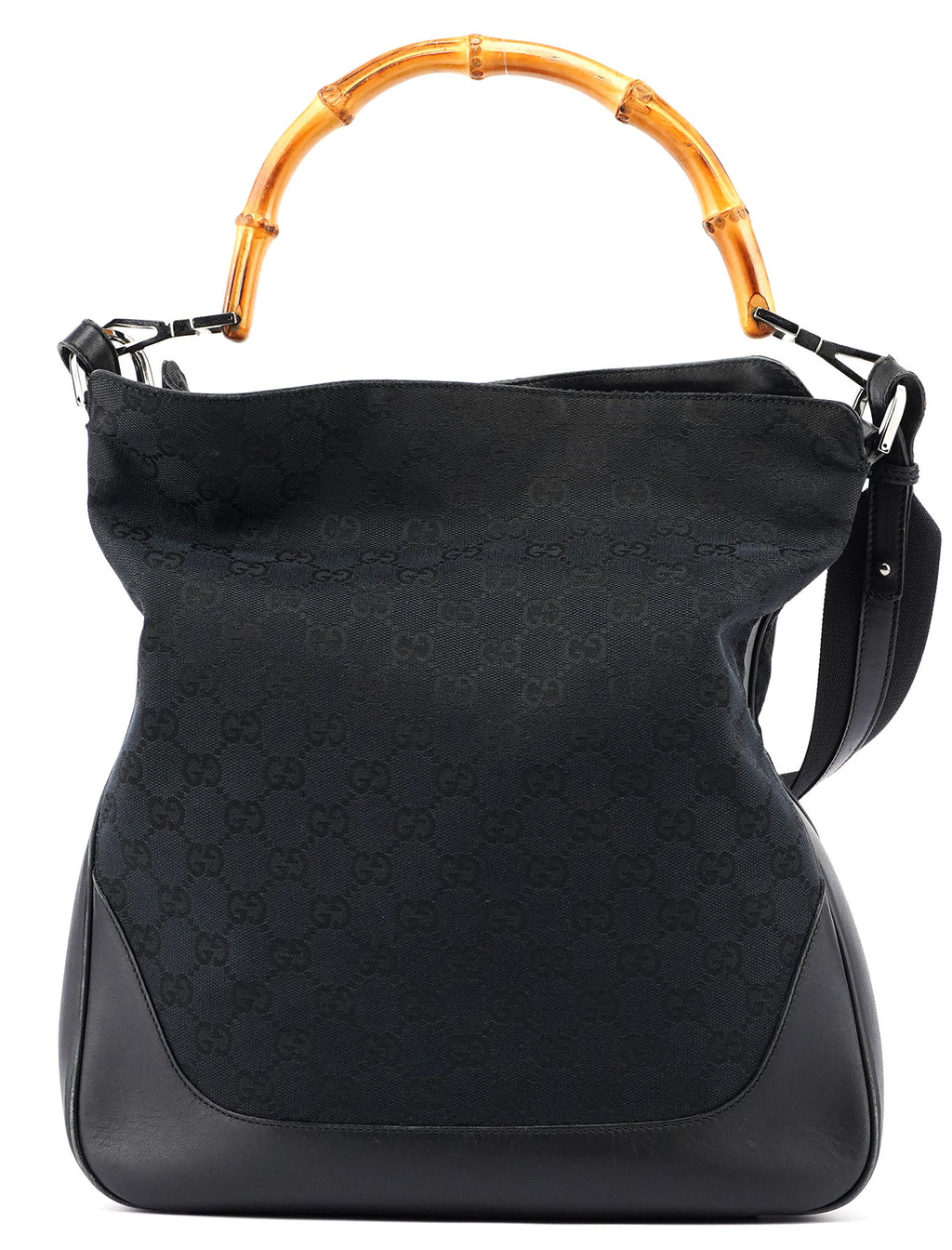 Black GG Bamboo Shoulder Bag 2-Way
