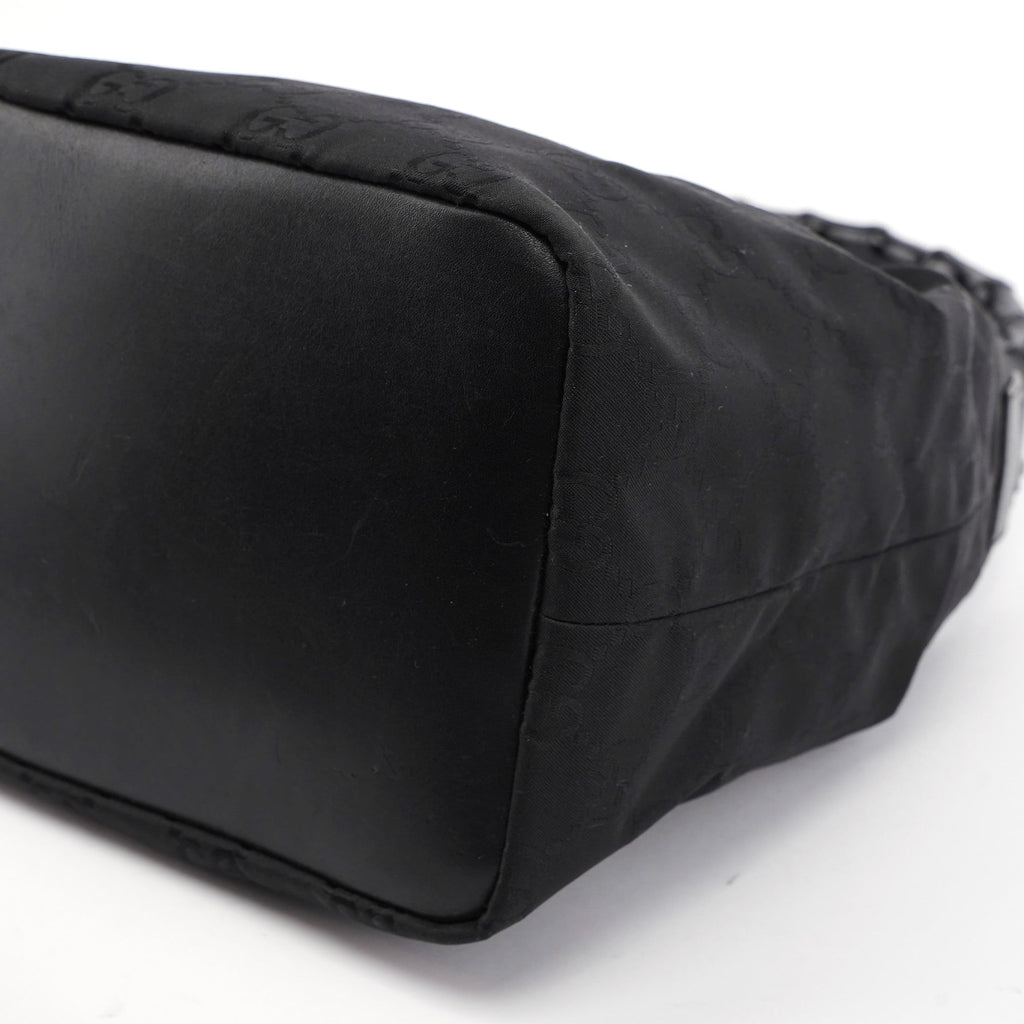 Black GG Bamboo Shoulder Bag