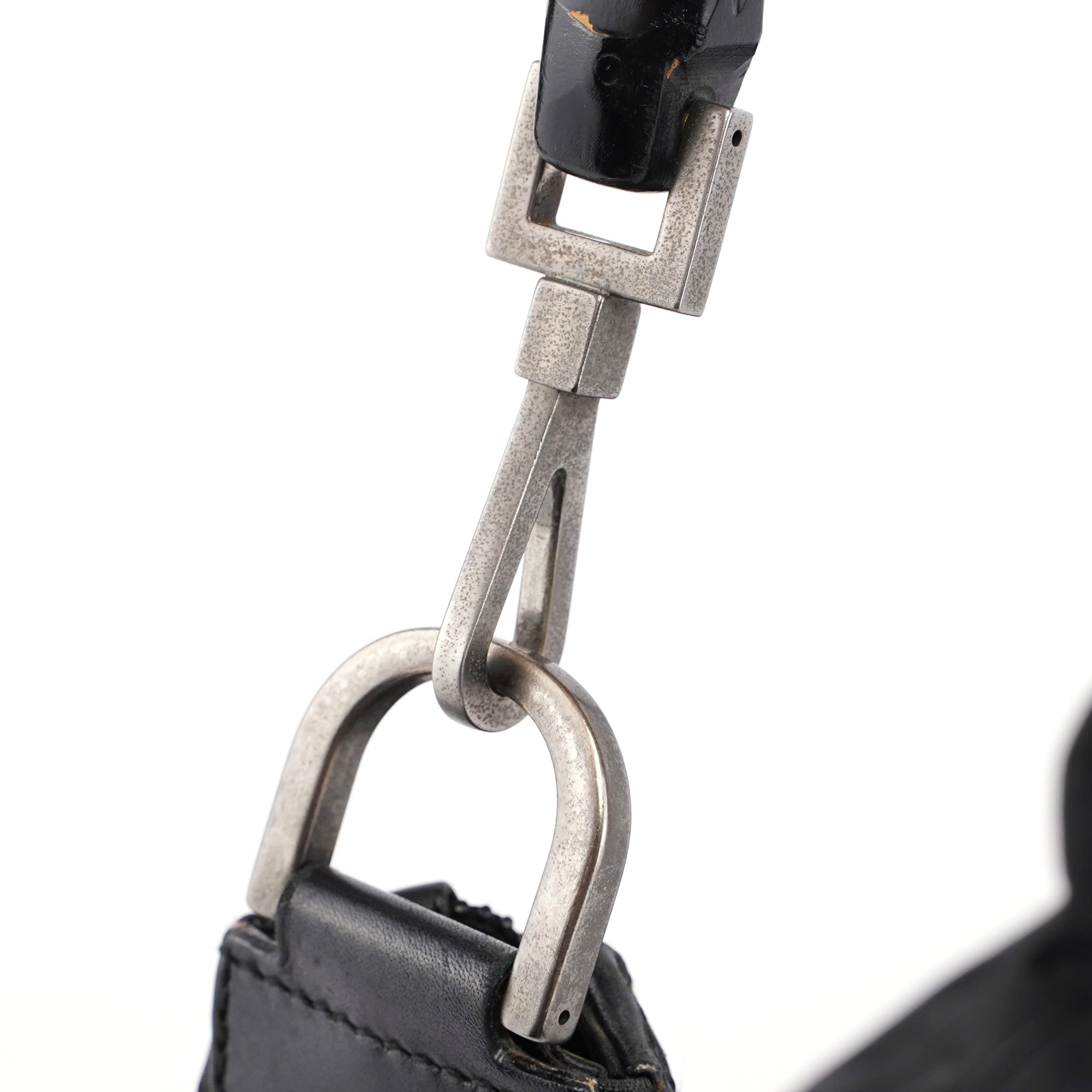 Black GG Bamboo Shoulder Bag