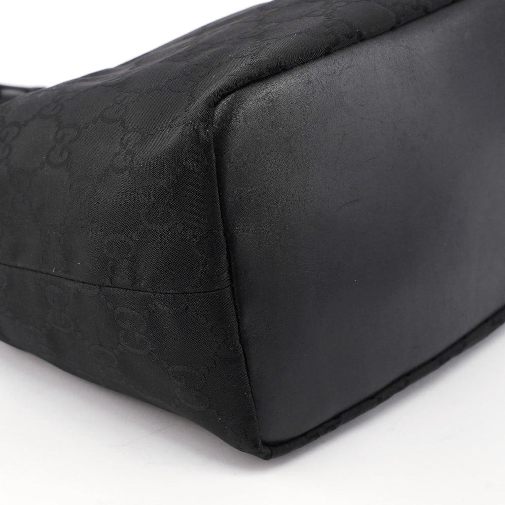Black GG Bamboo Shoulder Bag