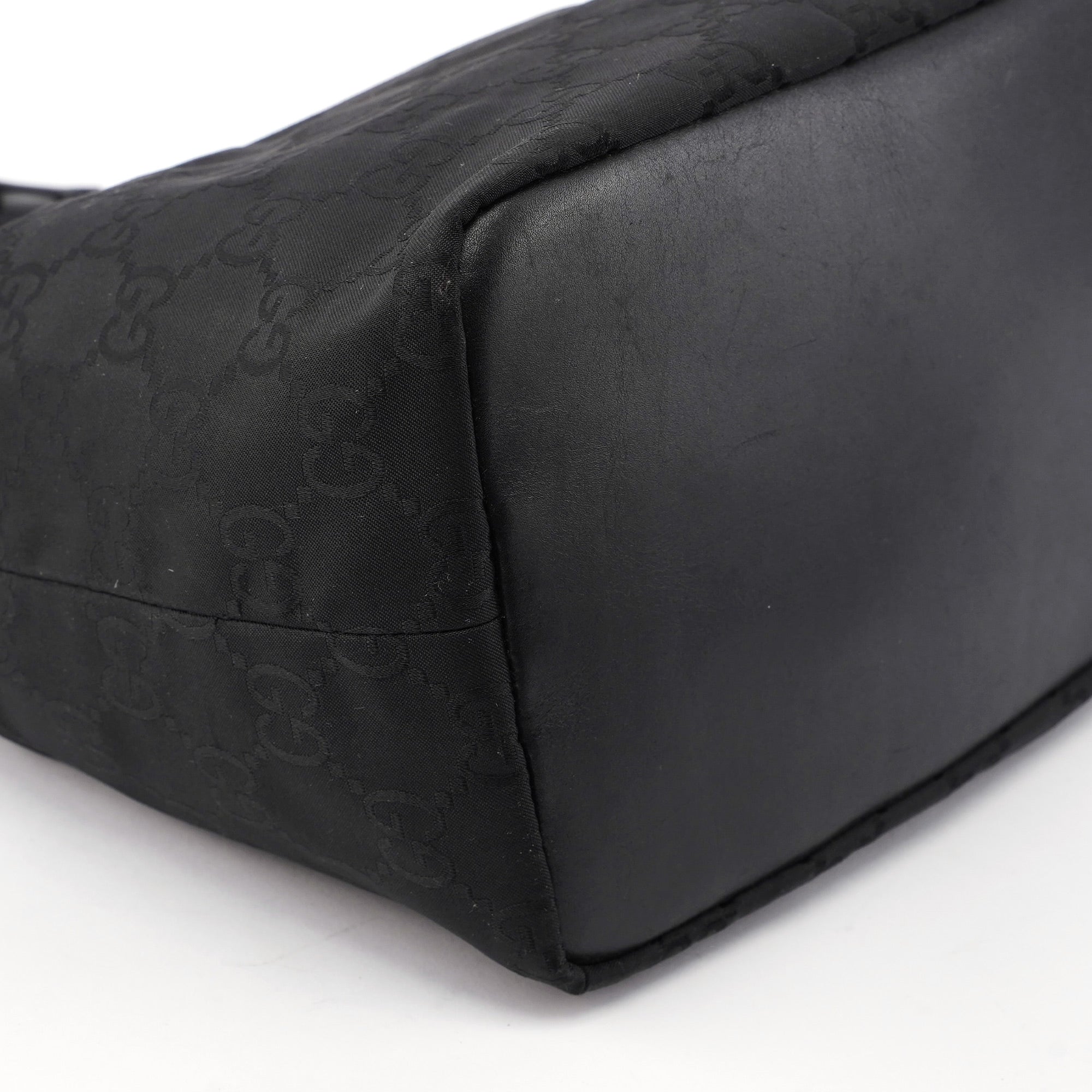 Black GG Bamboo Shoulder Bag