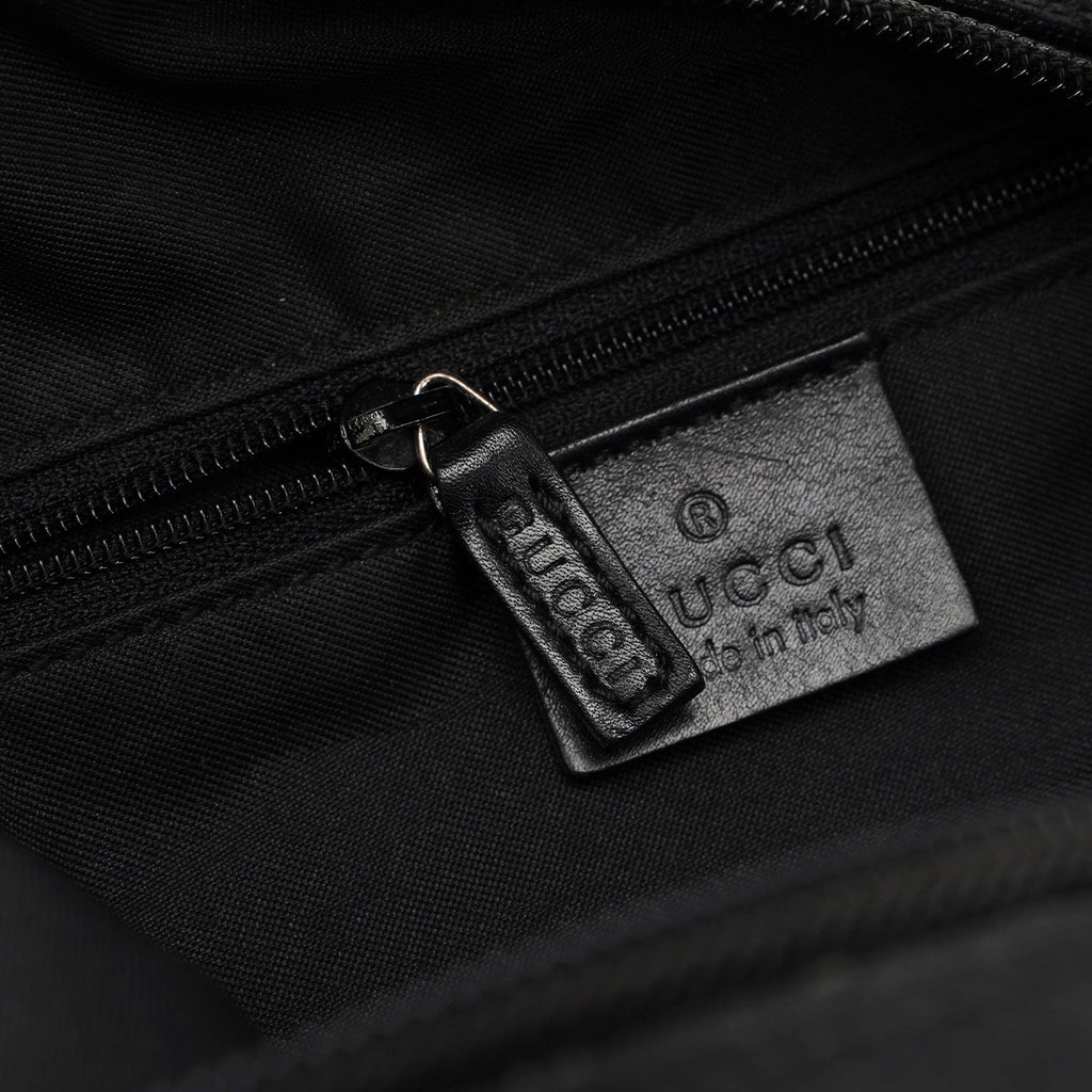 Black GG Bamboo Shoulder Bag