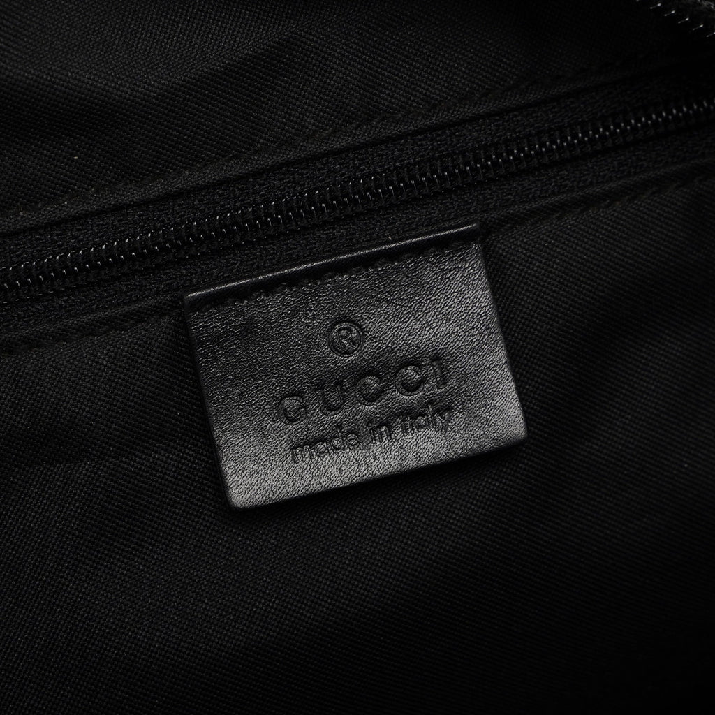 Black GG Bamboo Shoulder Bag