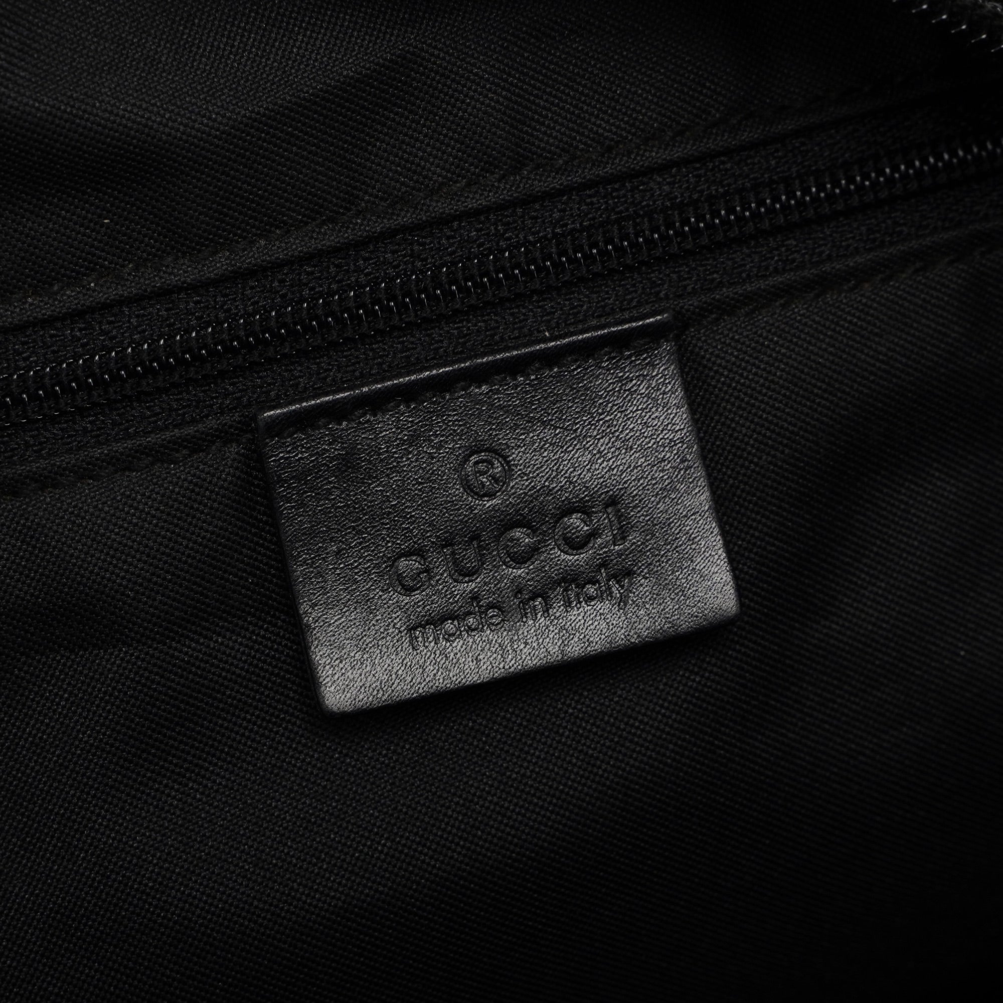 Black GG Bamboo Shoulder Bag