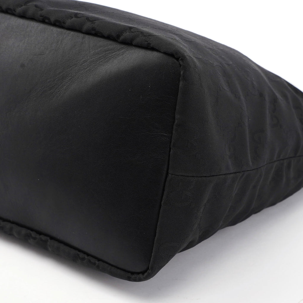 Black GG Bamboo Shoulder Bag