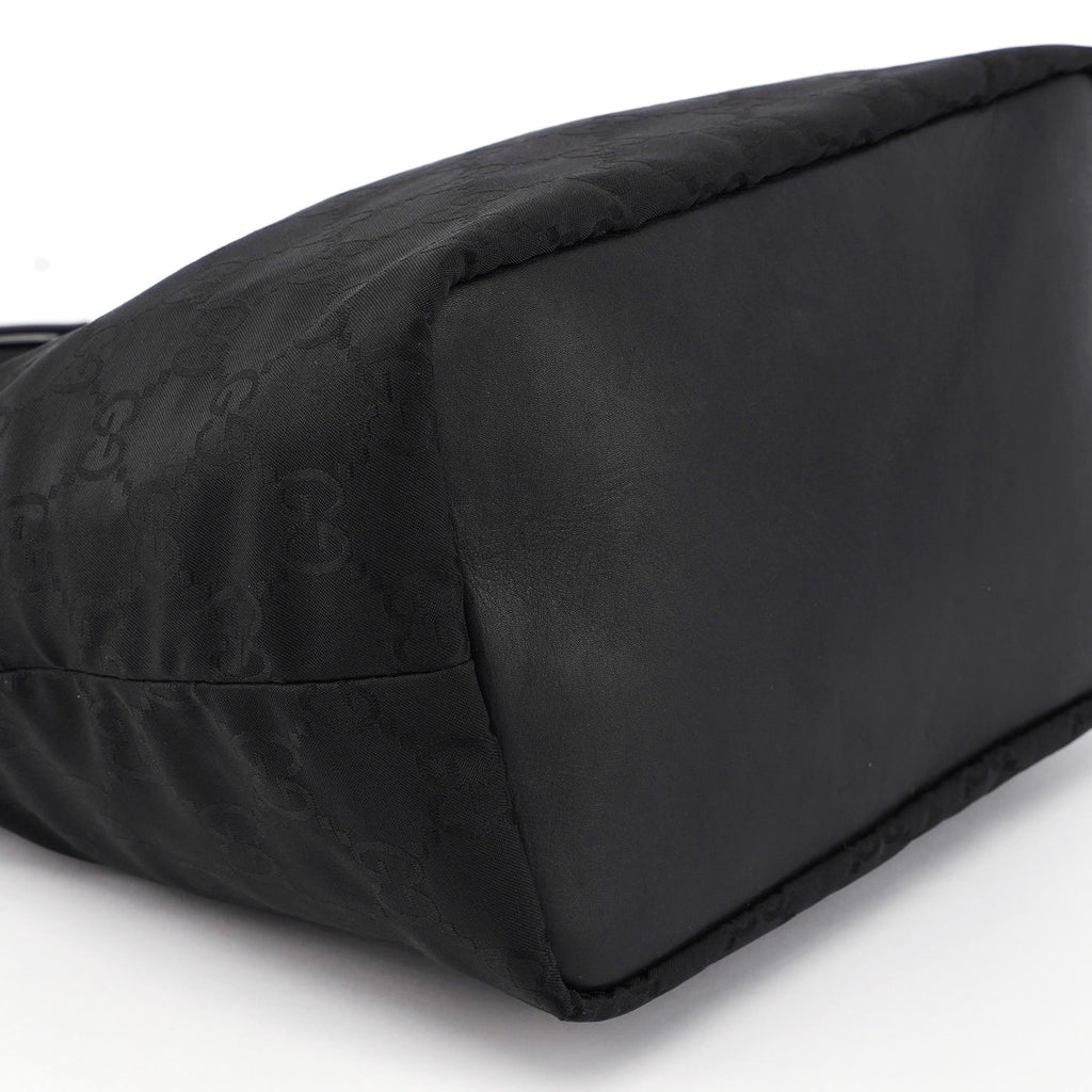 Black GG Bamboo Shoulder Bag