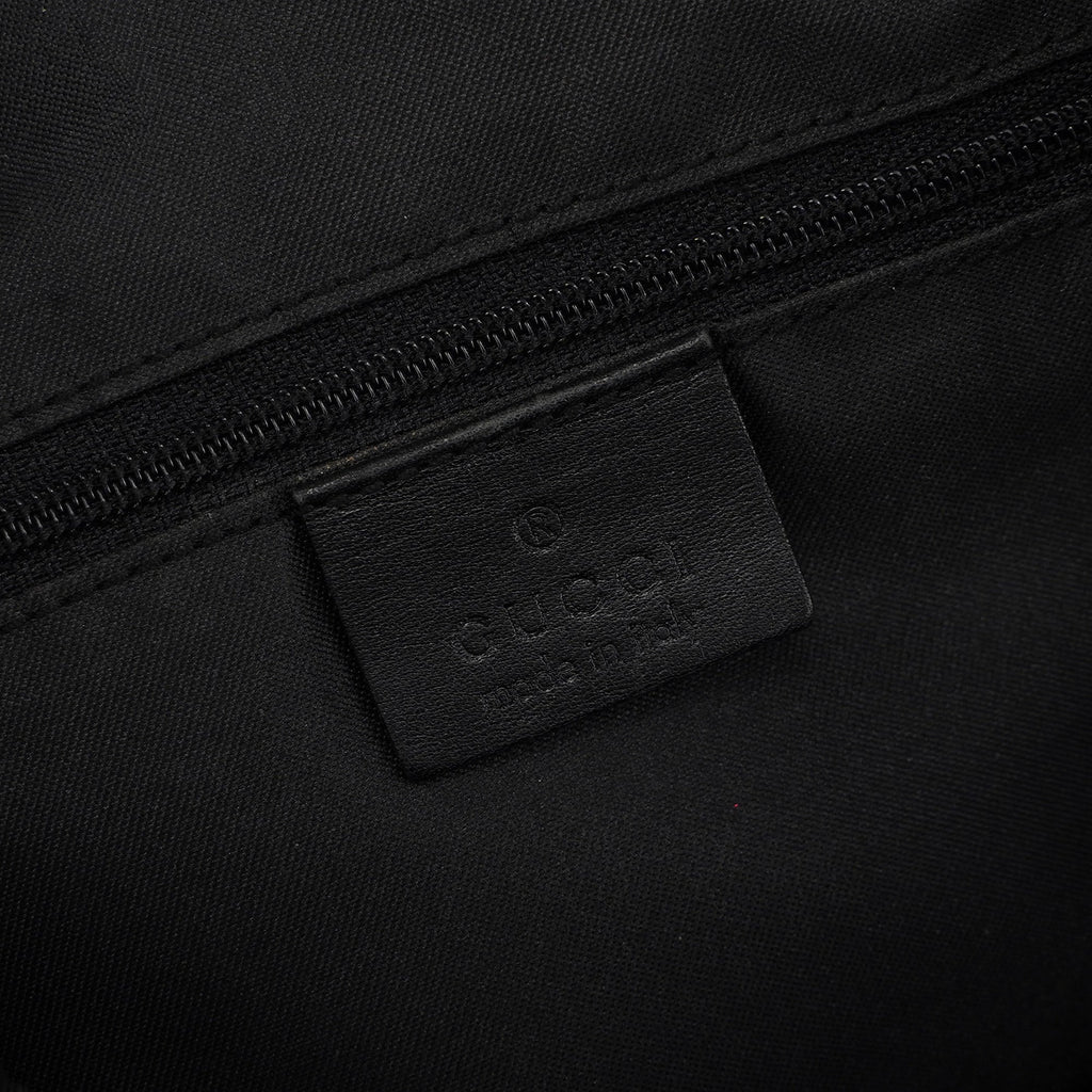 Black GG Bamboo Shoulder Bag