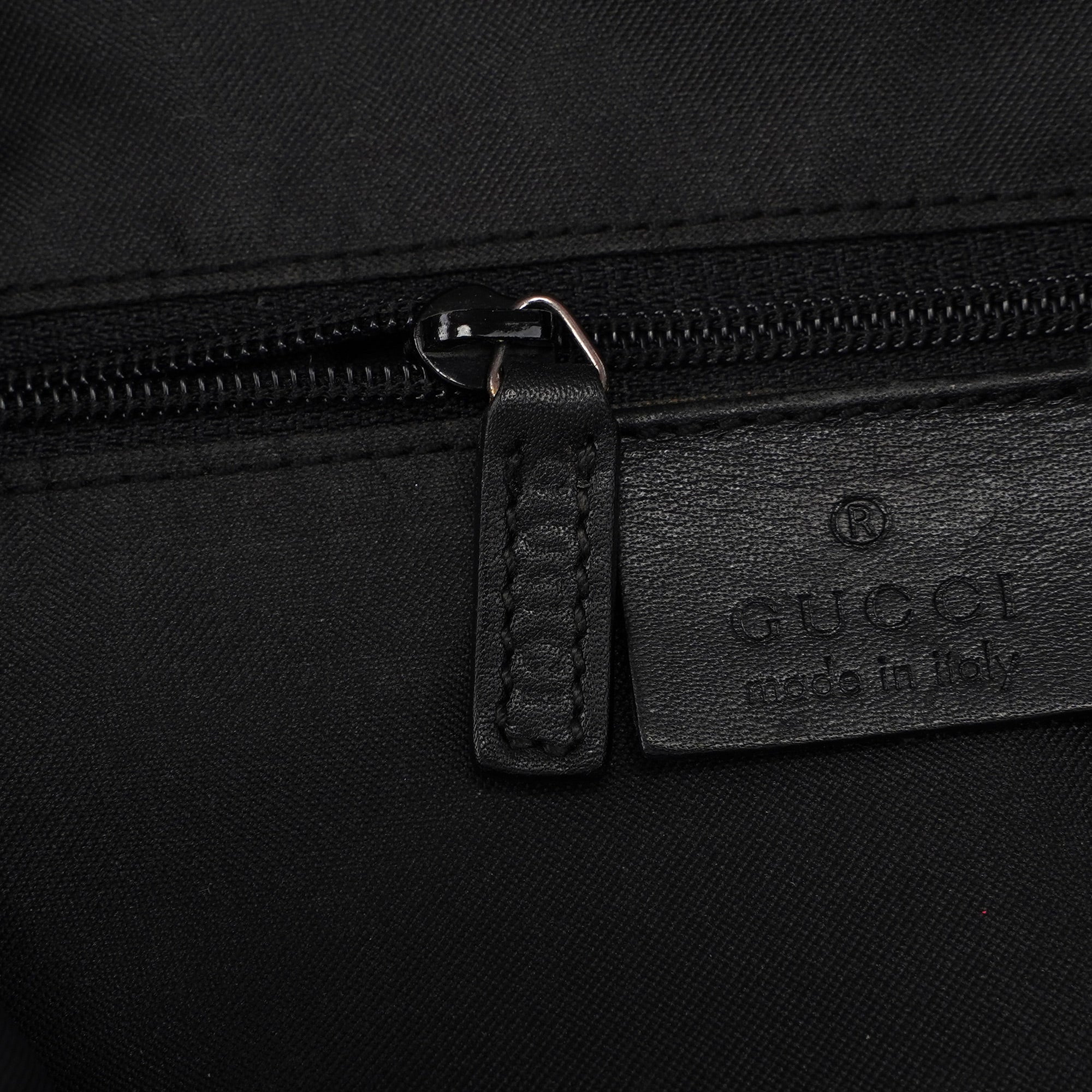 Black GG Bamboo Shoulder Bag