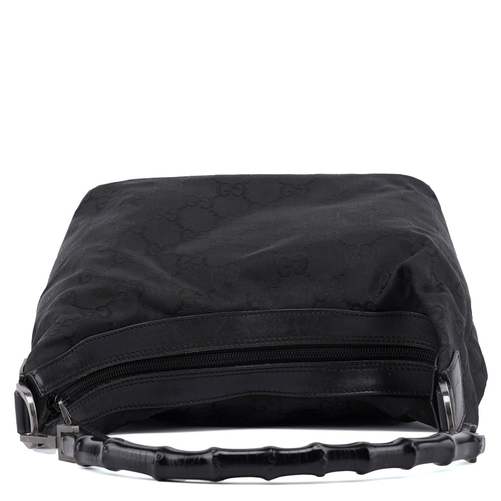 Black GG Bamboo Shoulder Bag