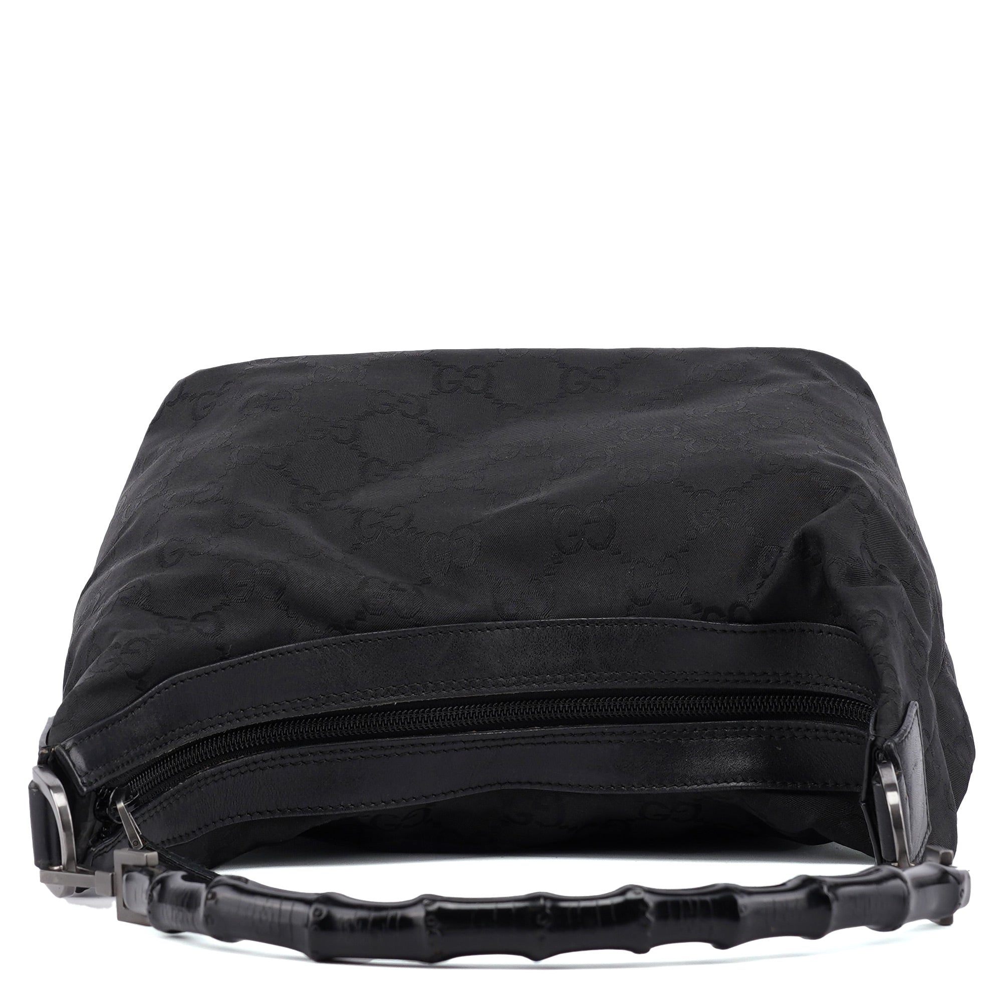 Black GG Bamboo Shoulder Bag