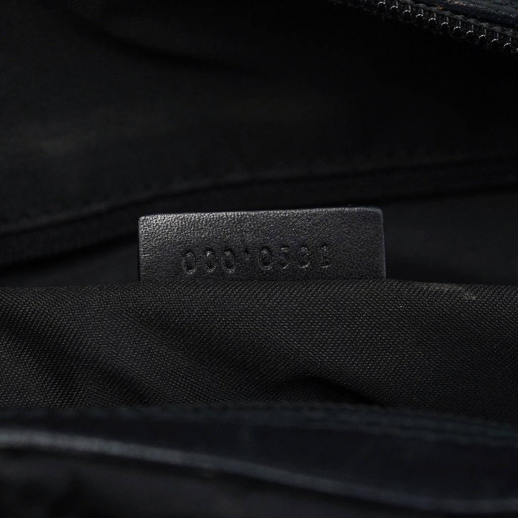 Black GG Bamboo Shoulder Bag