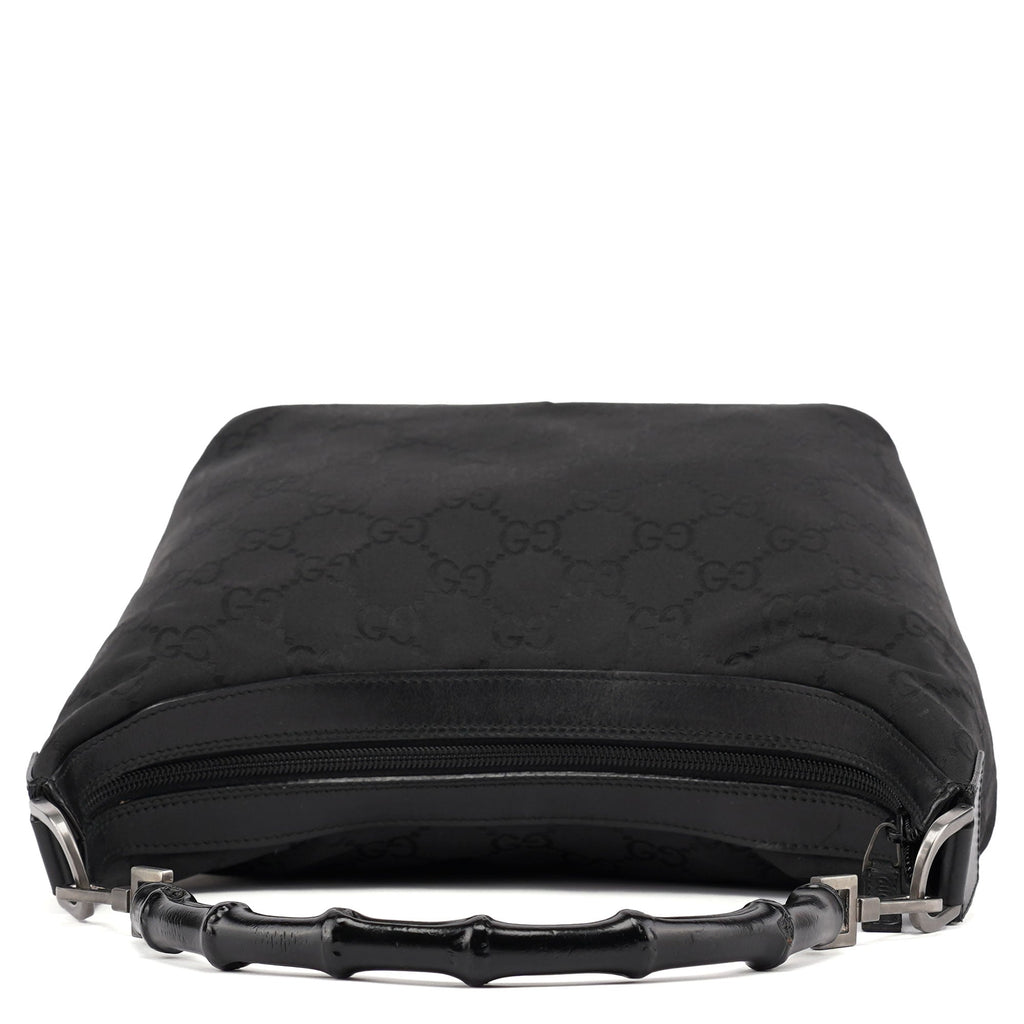 Black GG Bamboo Shoulder Bag