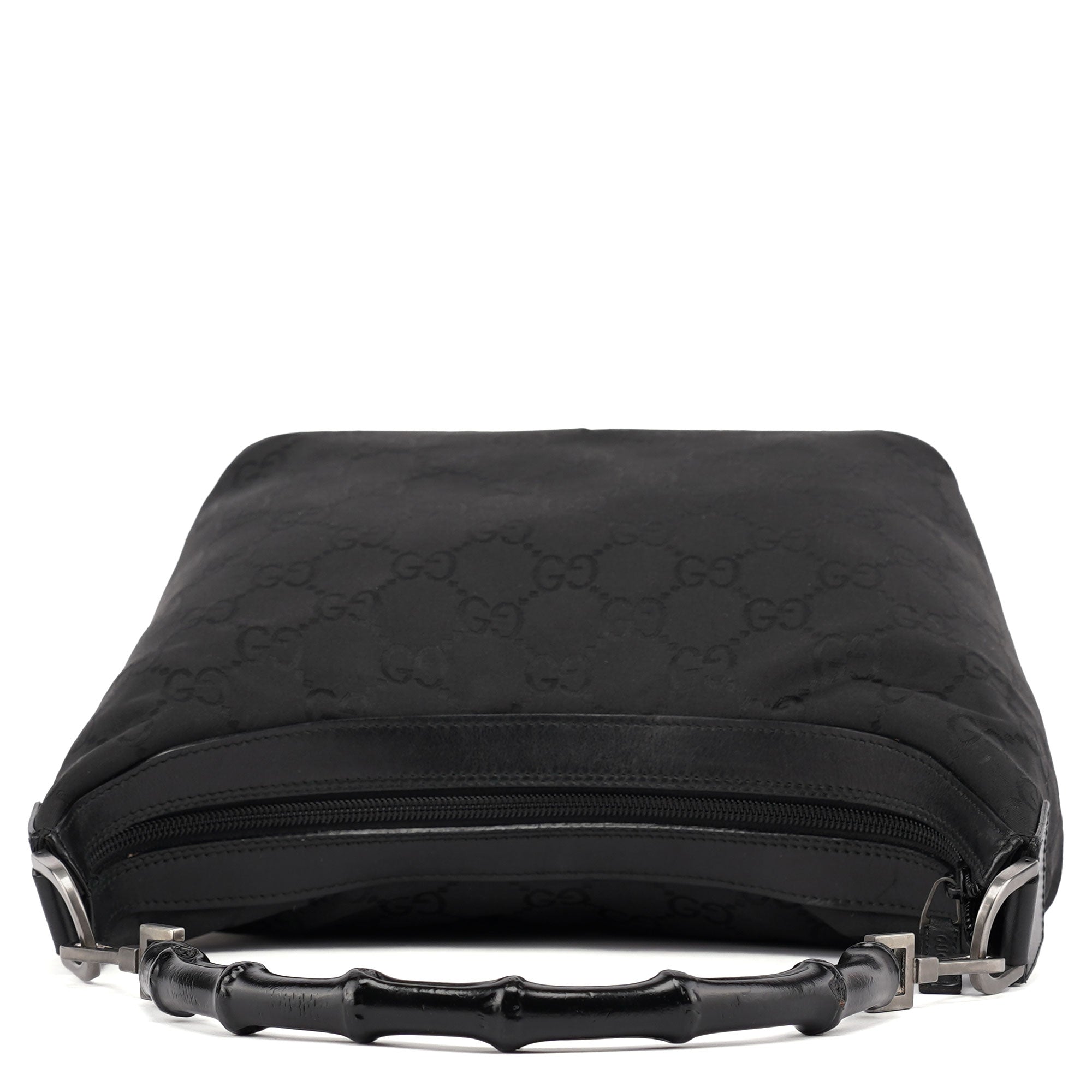 Black GG Bamboo Shoulder Bag