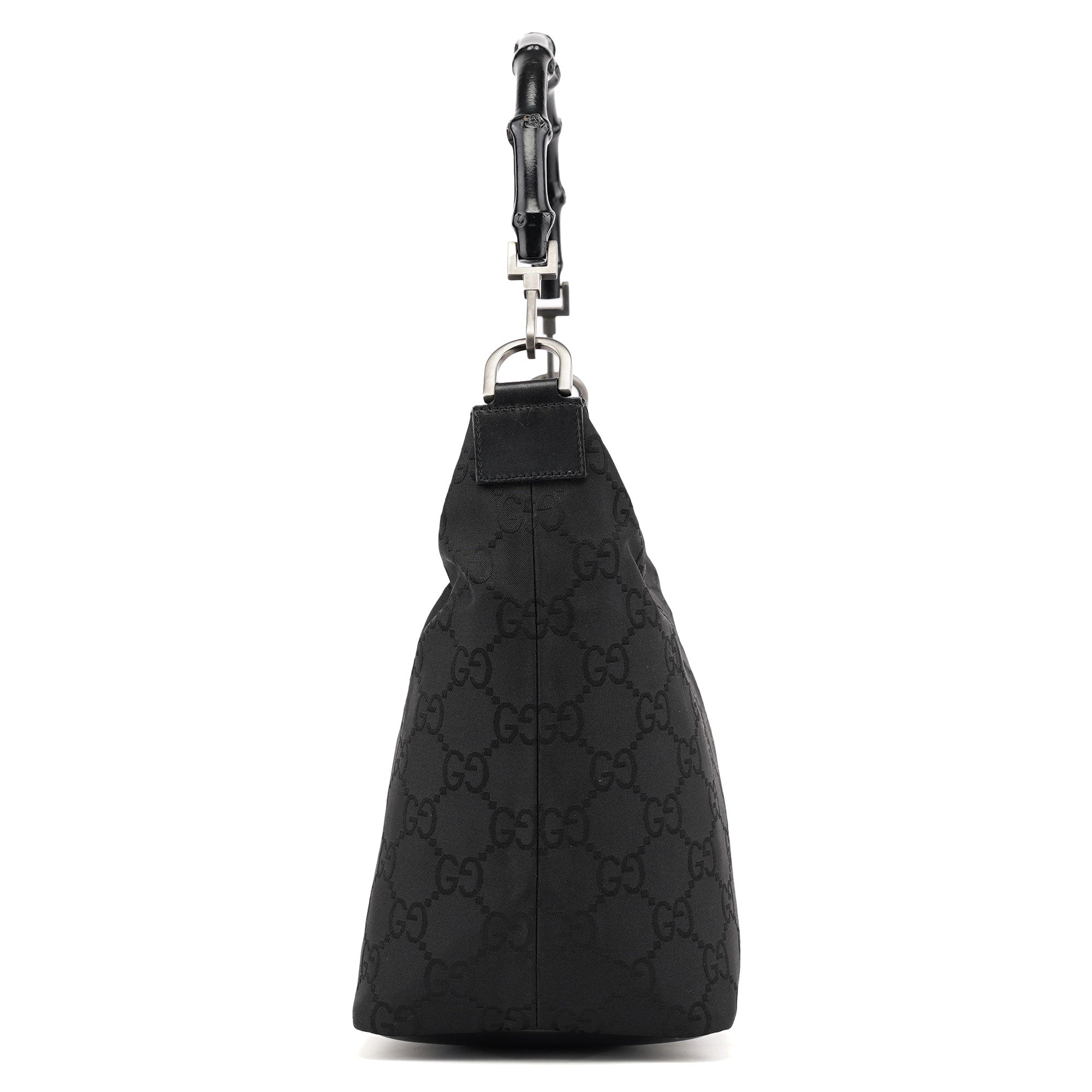Black GG Bamboo Shoulder Bag