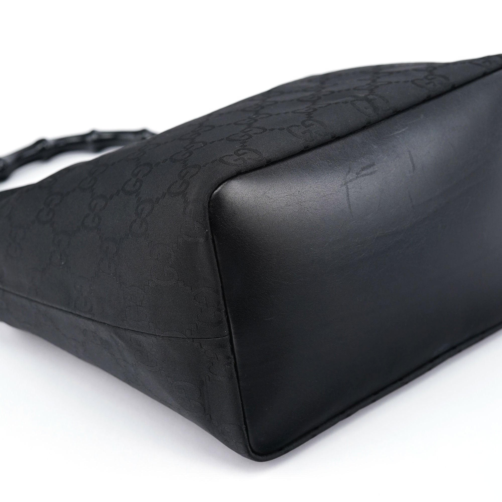 Black GG Bamboo Shoulder Bag