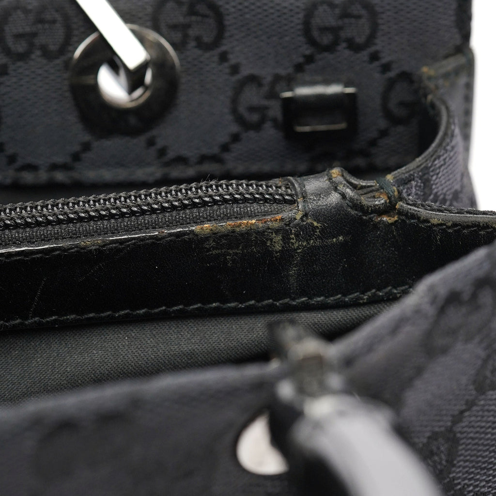 Black GG Bamboo Tote 2-Way
