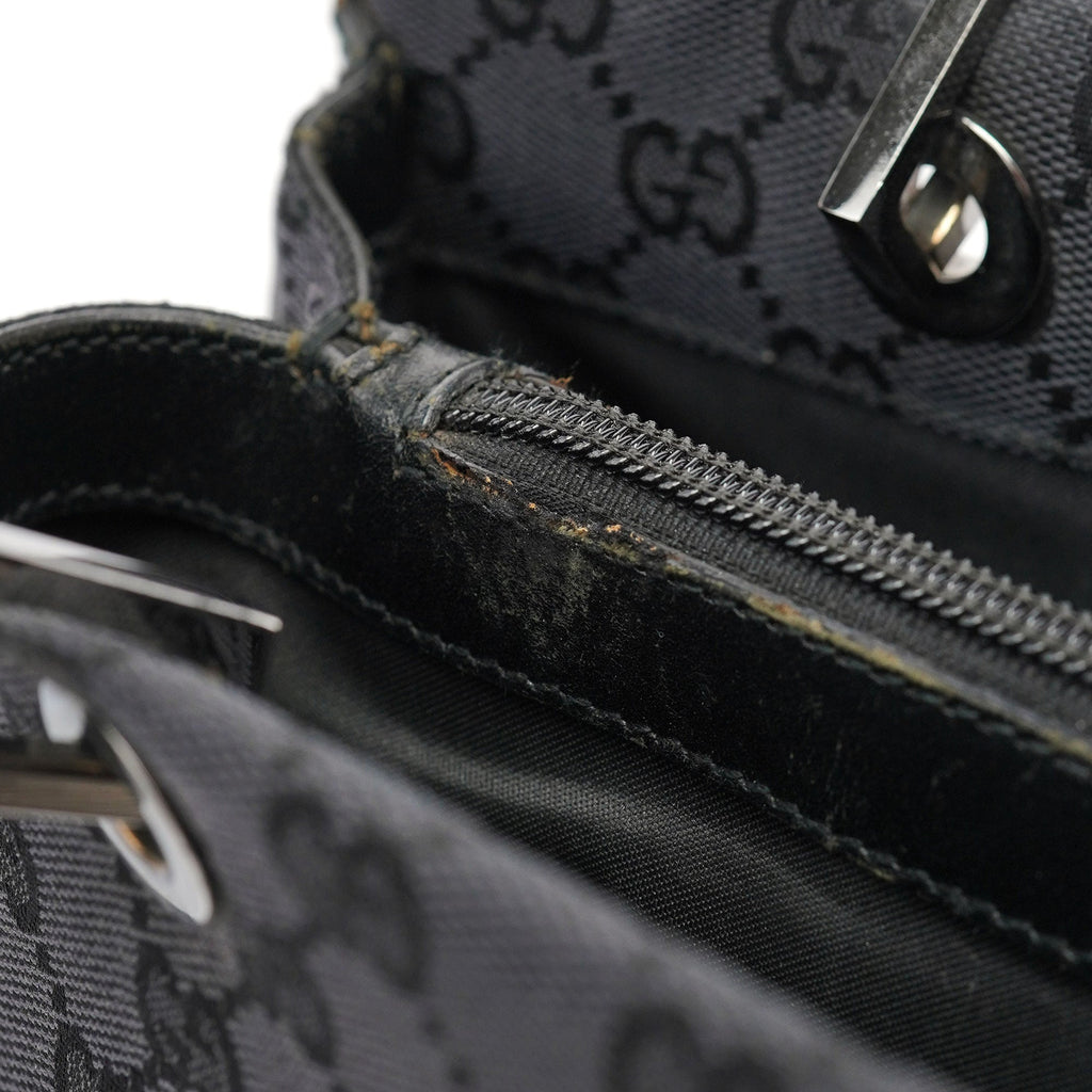 Black GG Bamboo Tote 2-Way
