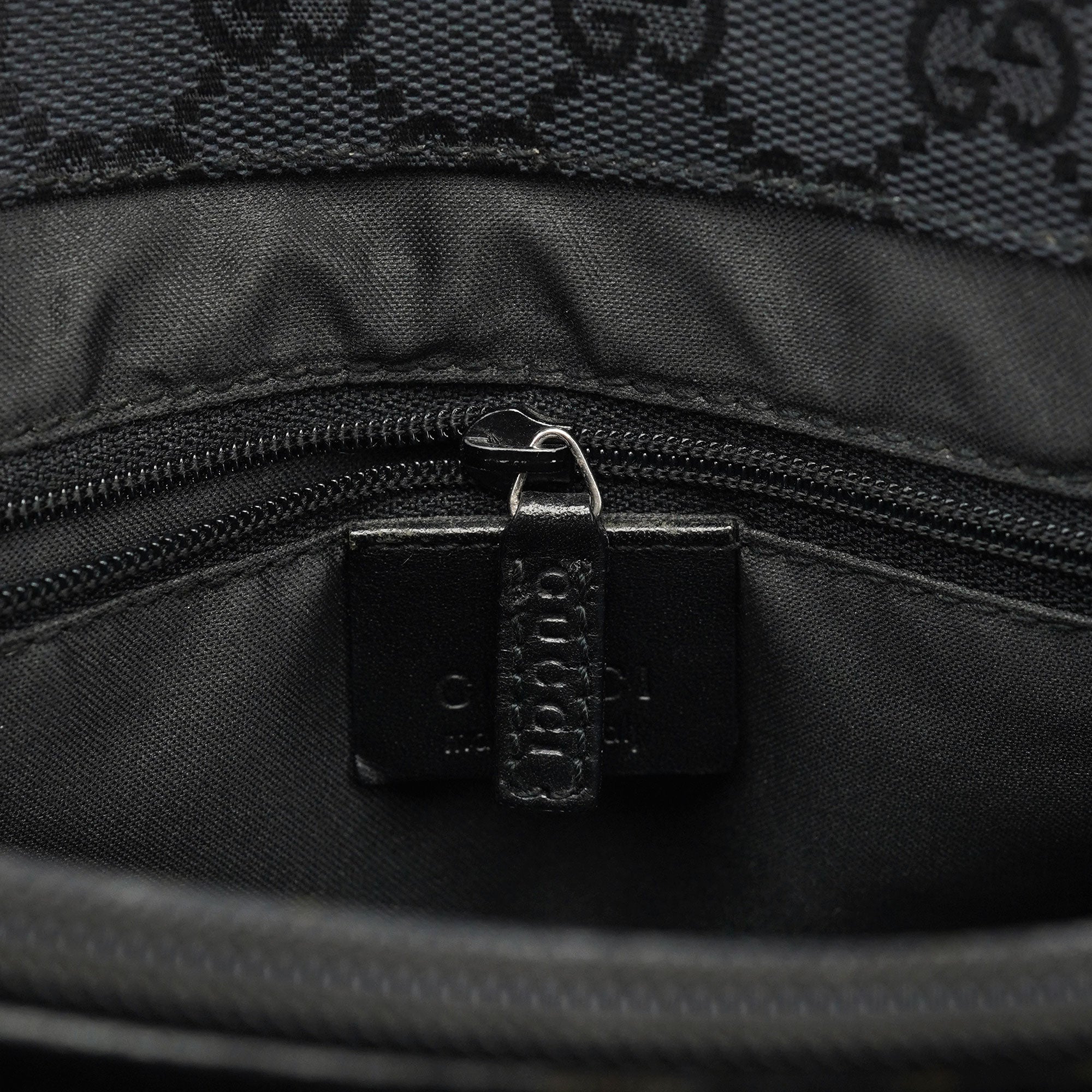 Black GG Bamboo Tote 2-Way