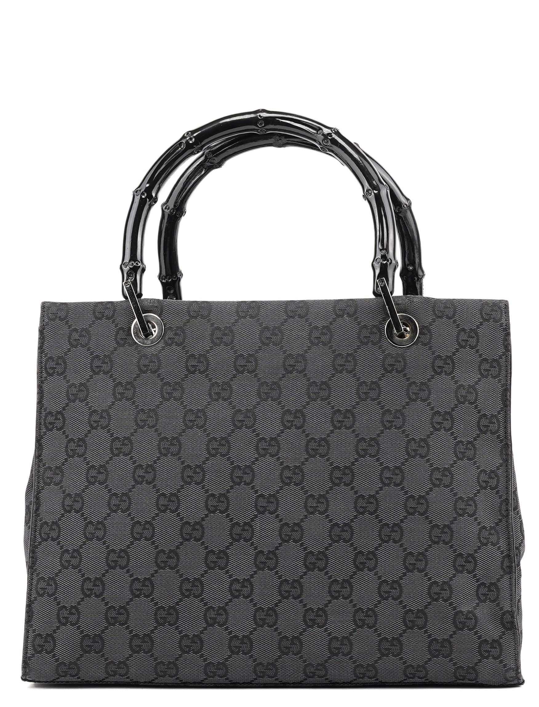 Black GG Bamboo Tote 2-Way