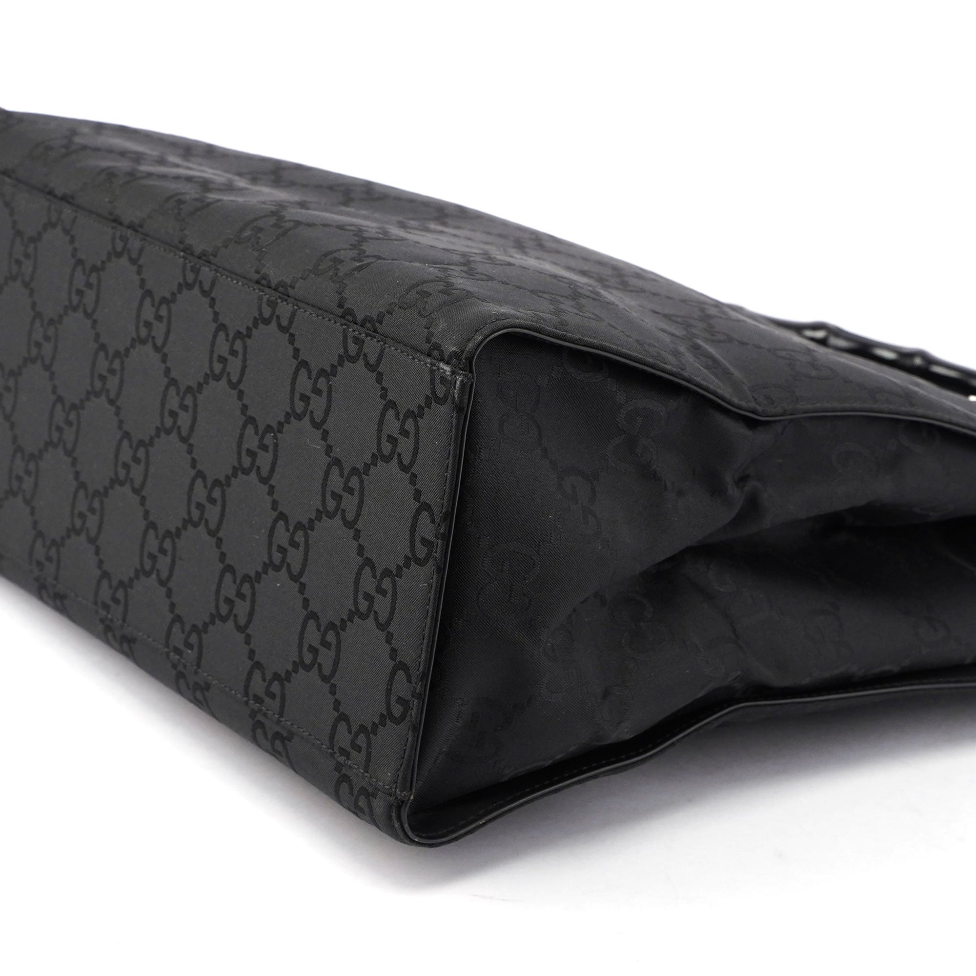 Black GG Bamboo Tote