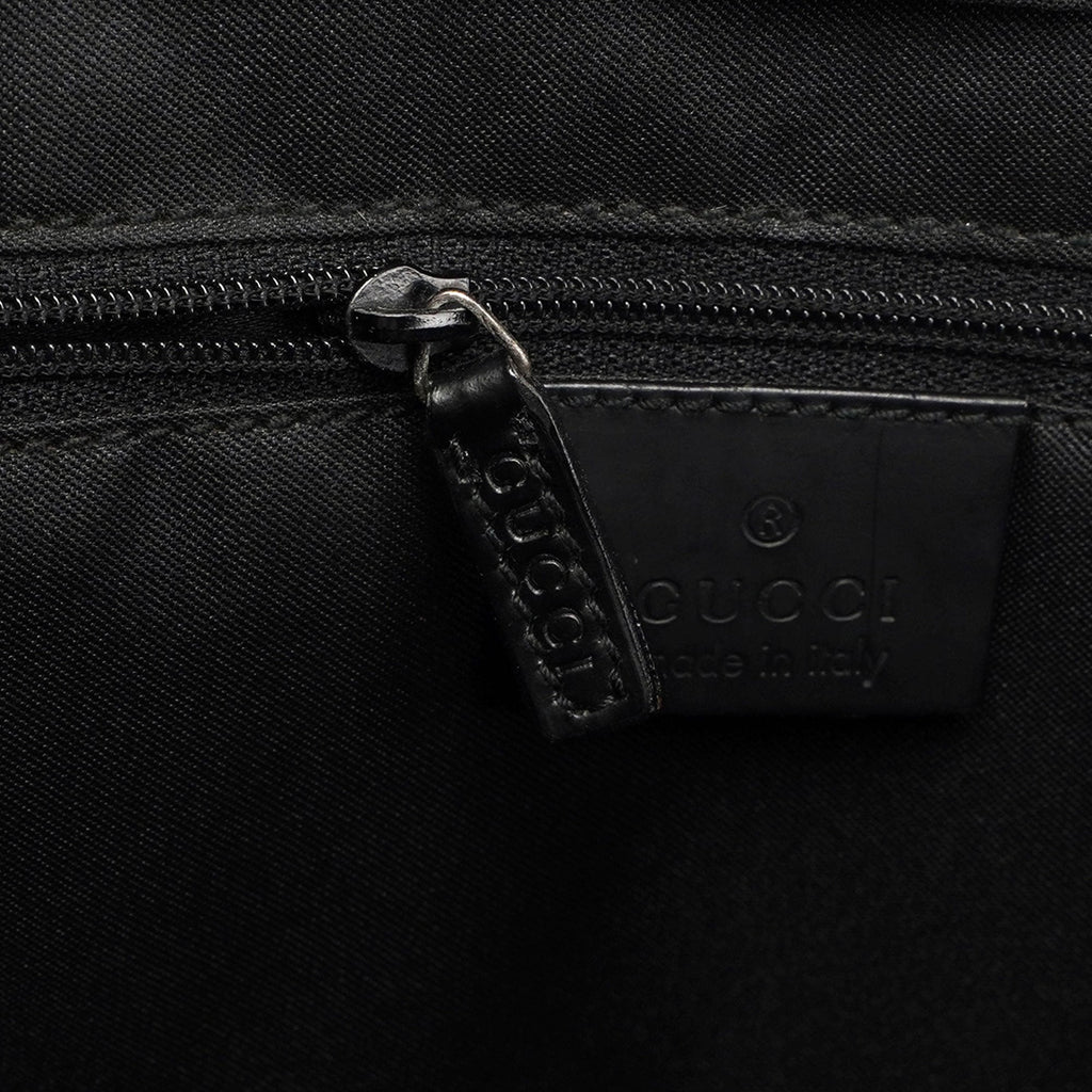 Black GG Bamboo Tote
