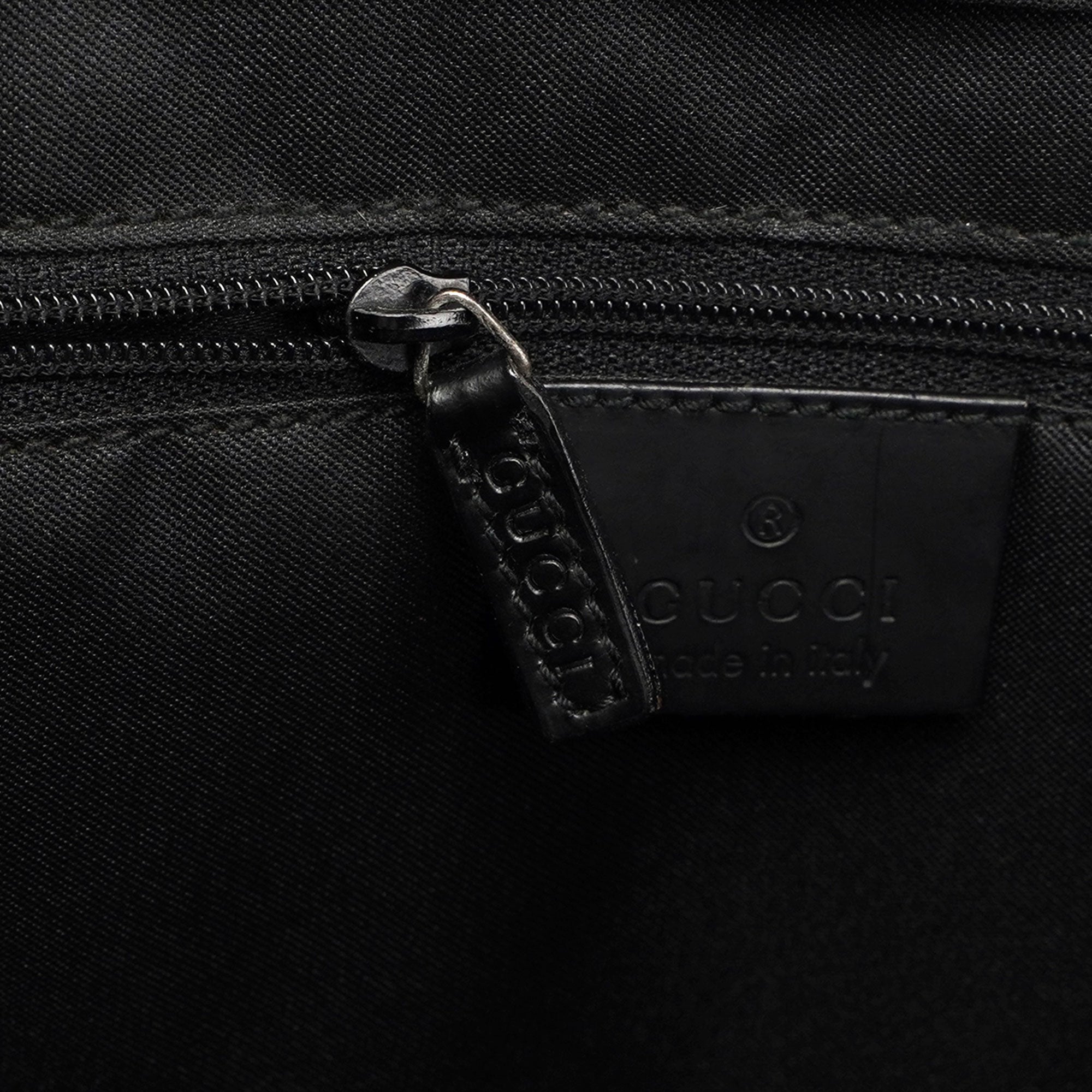 Black GG Bamboo Tote