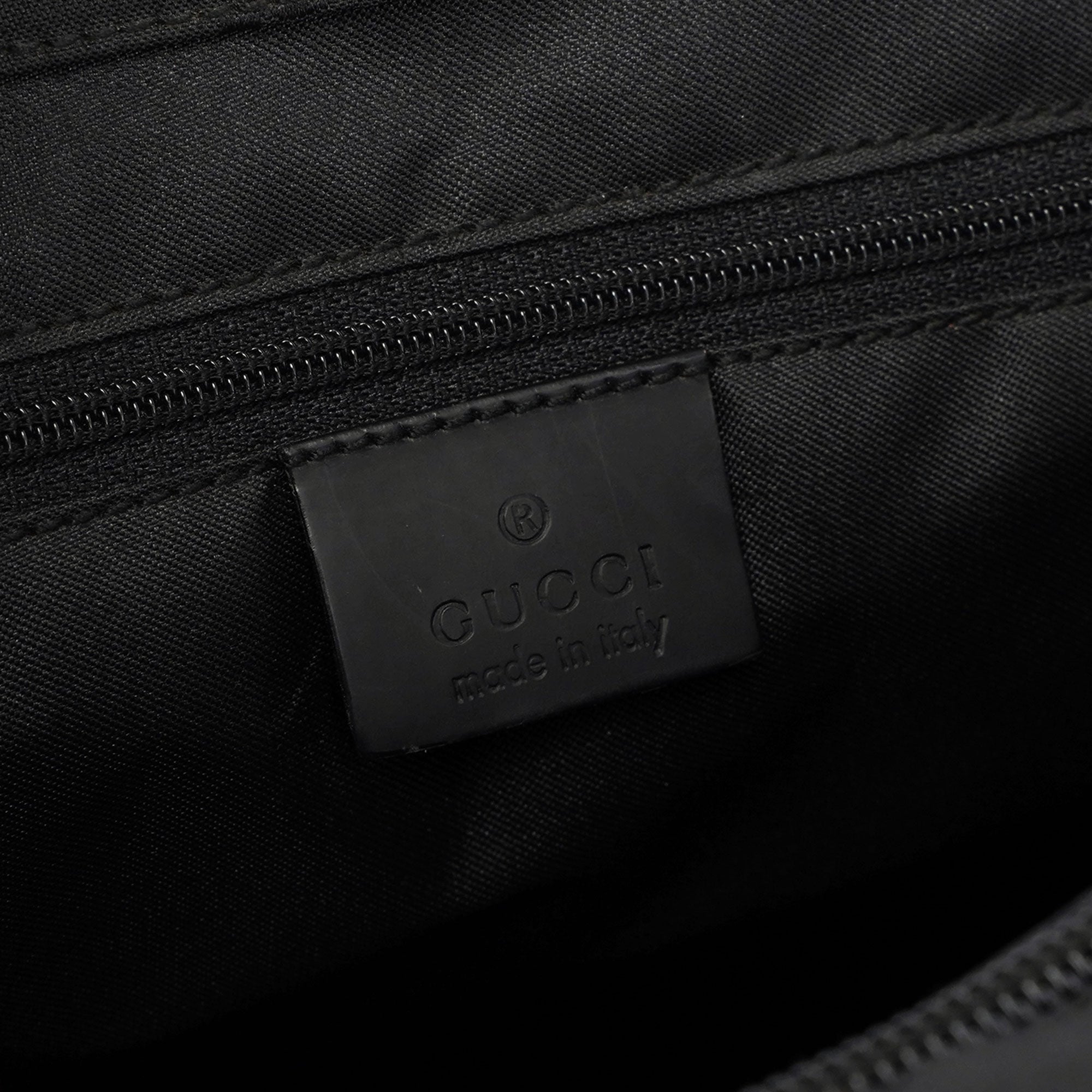 Black GG Bamboo Tote
