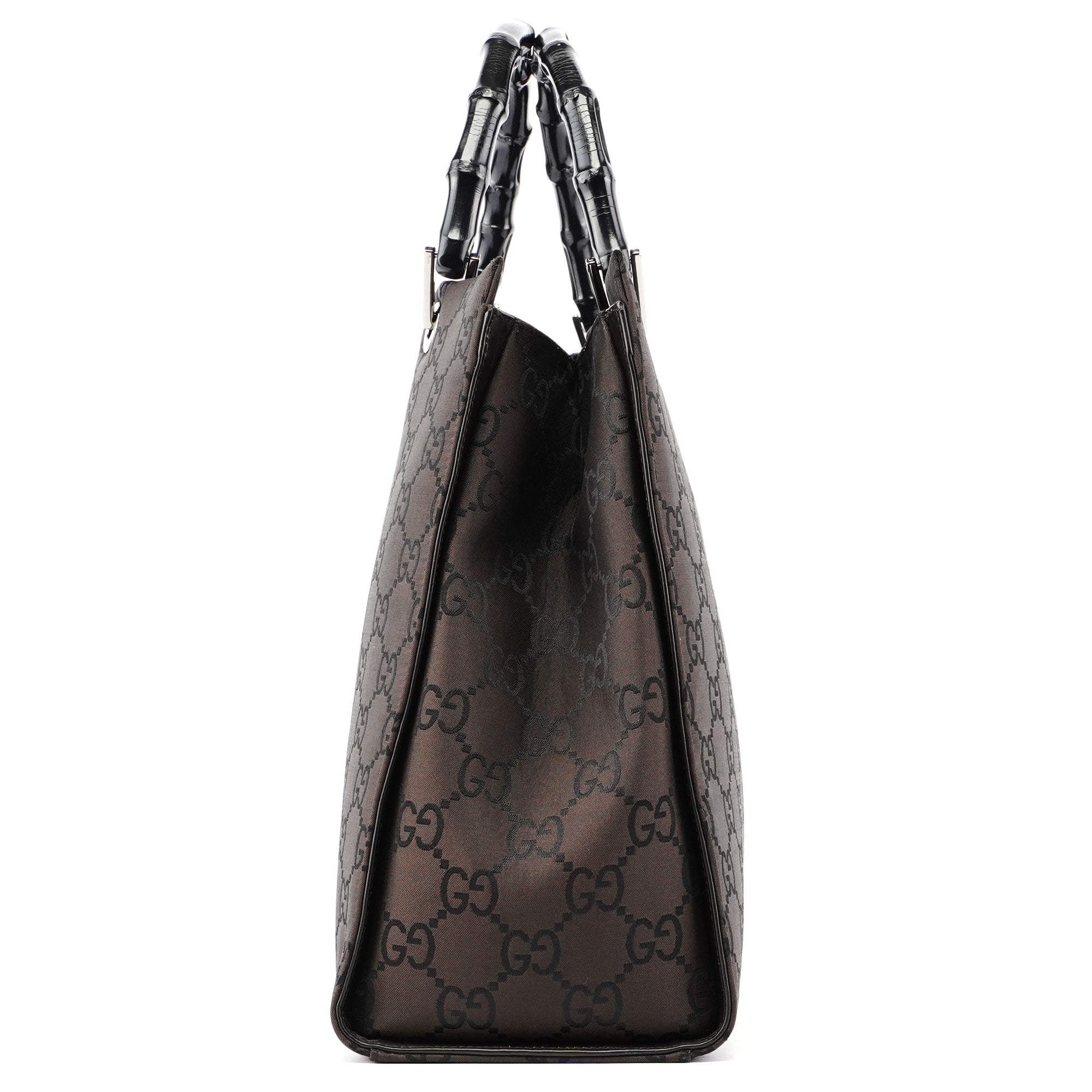 Black GG Bamboo Tote