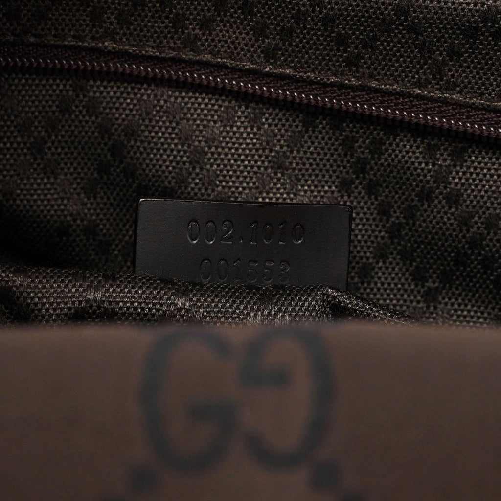 Black GG Bamboo Tote