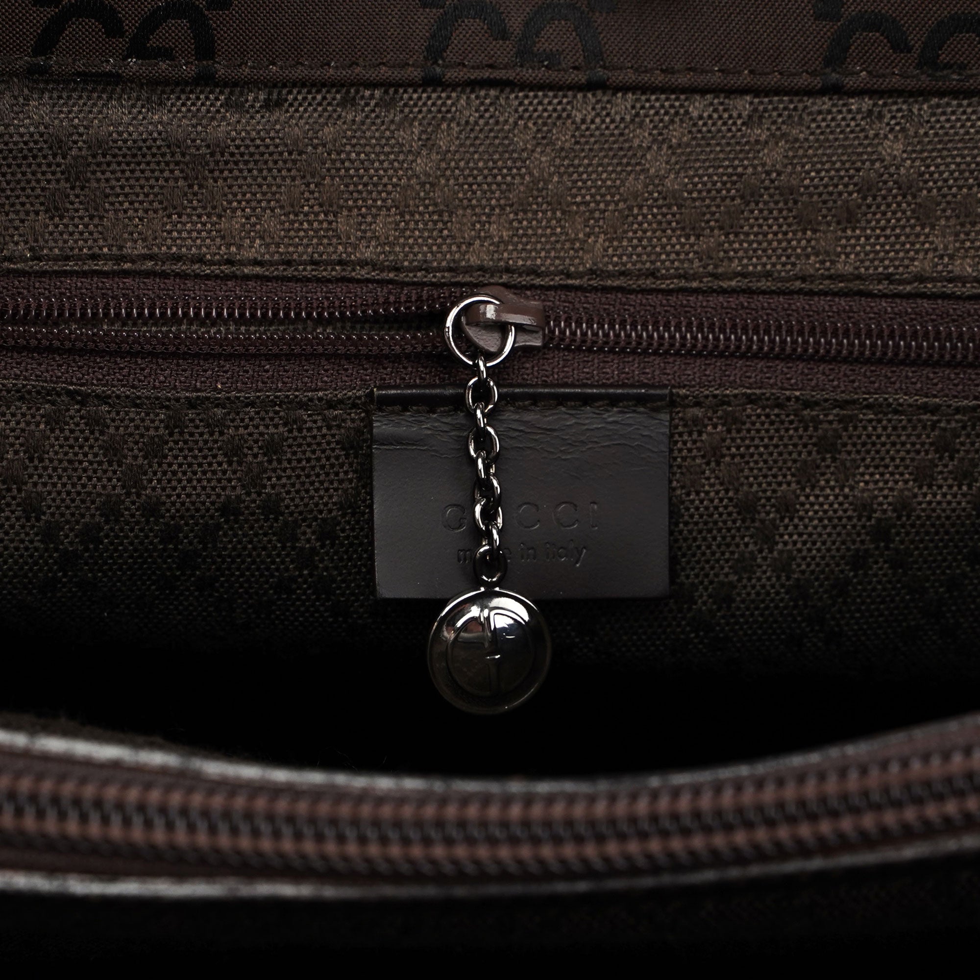 Black GG Bamboo Tote