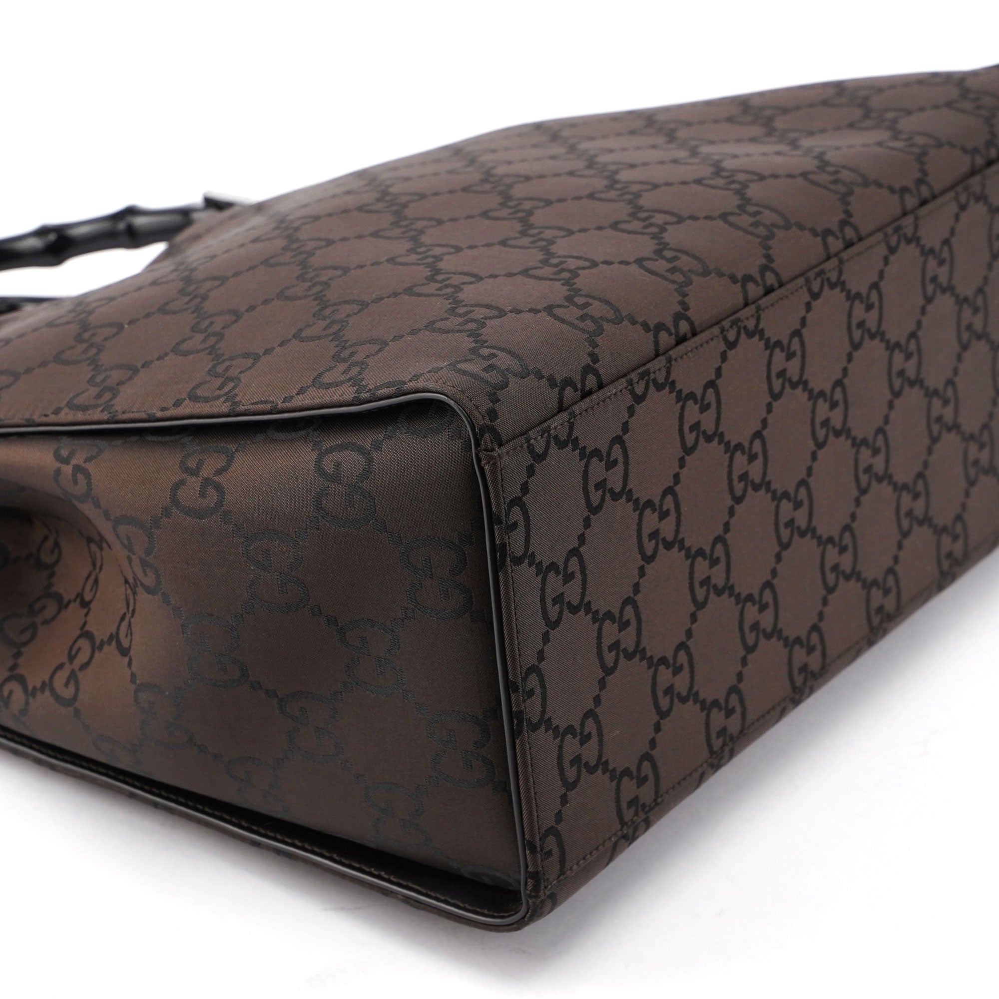 Black GG Bamboo Tote