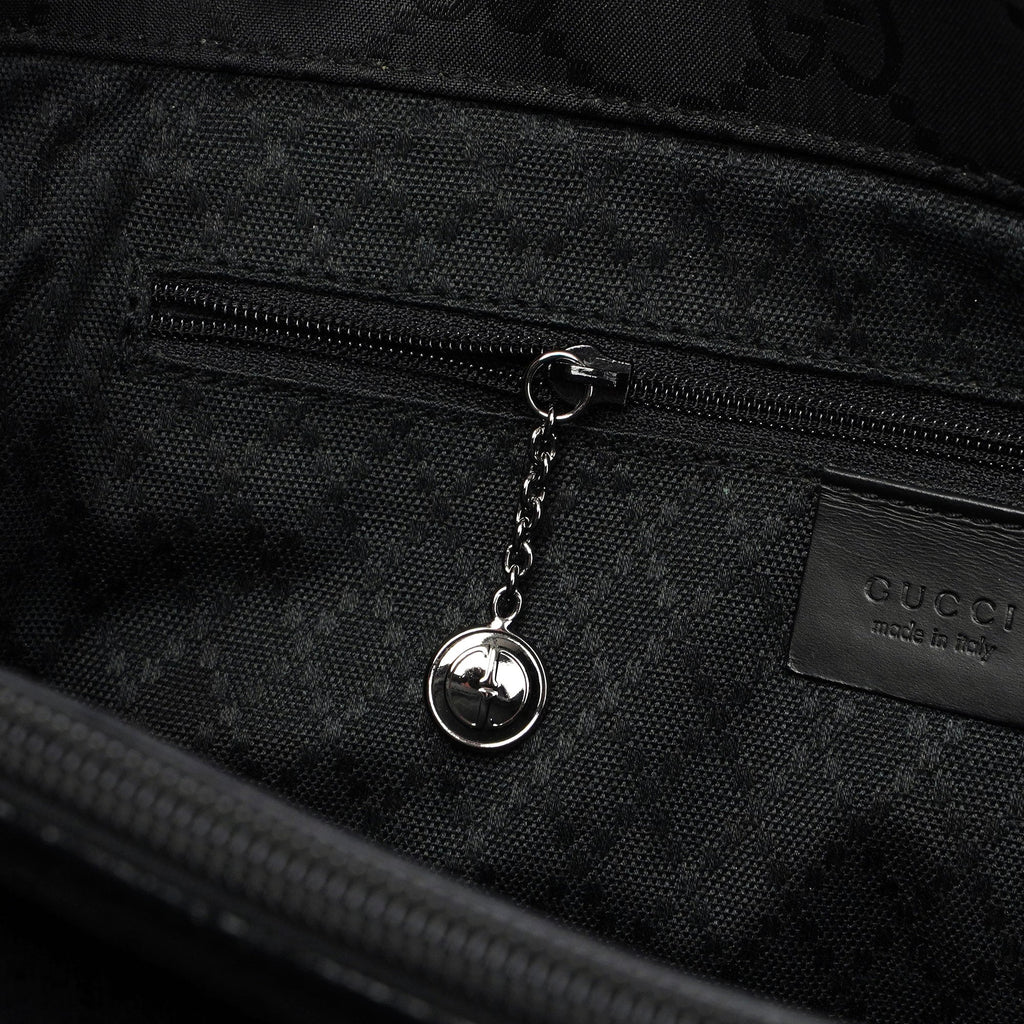 Black GG Bamboo Tote