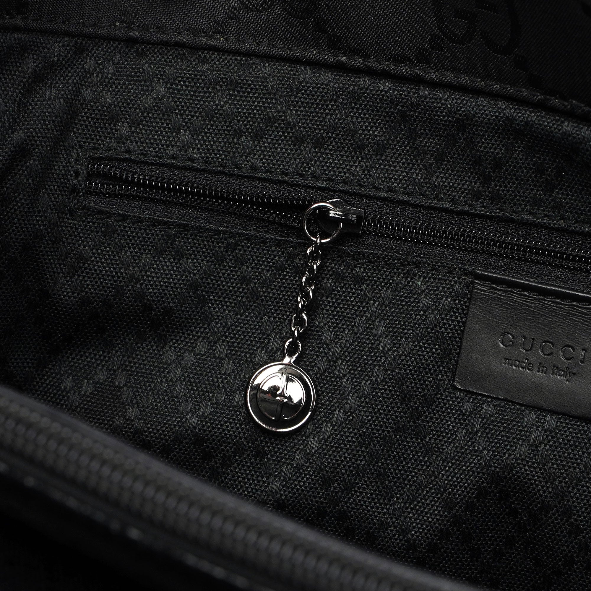 Black GG Bamboo Tote