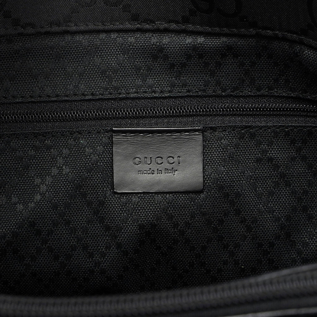 Black GG Bamboo Tote