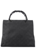Black GG Bamboo Tote