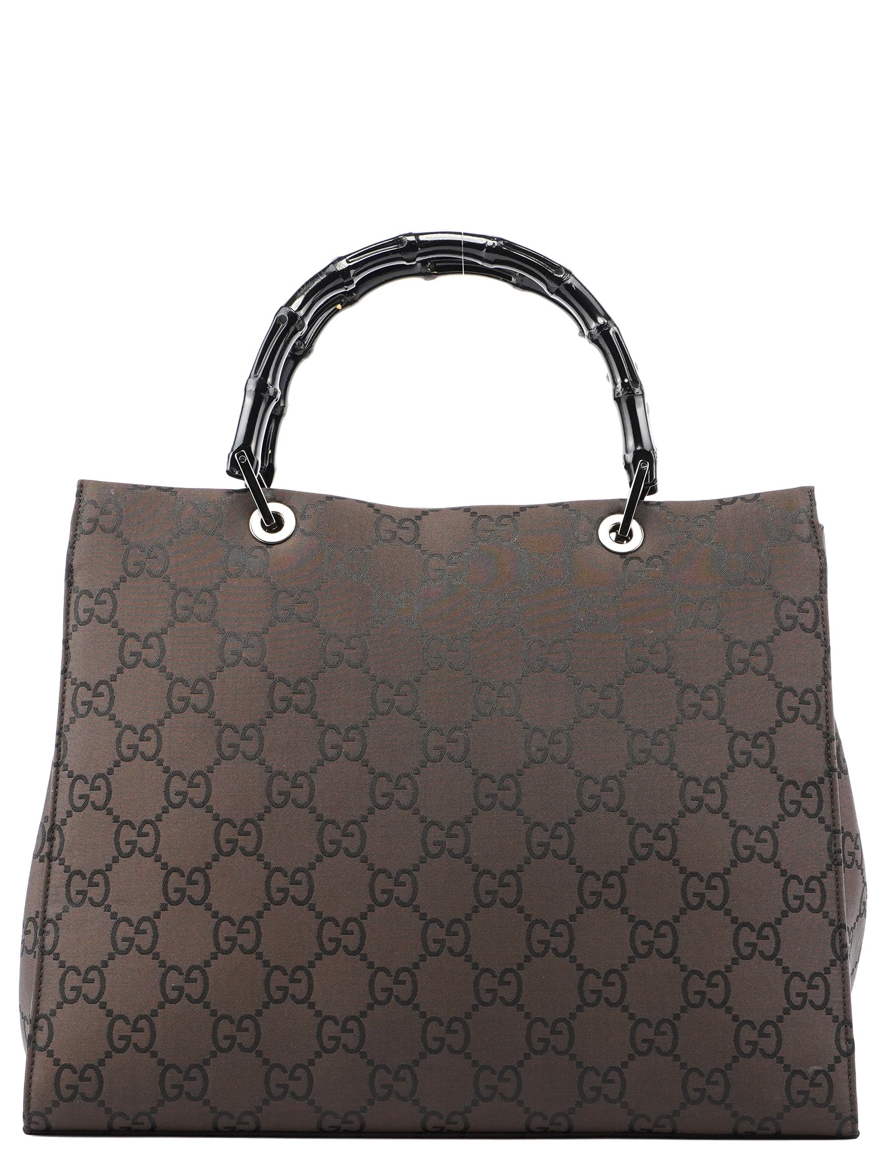 Black GG Bamboo Tote