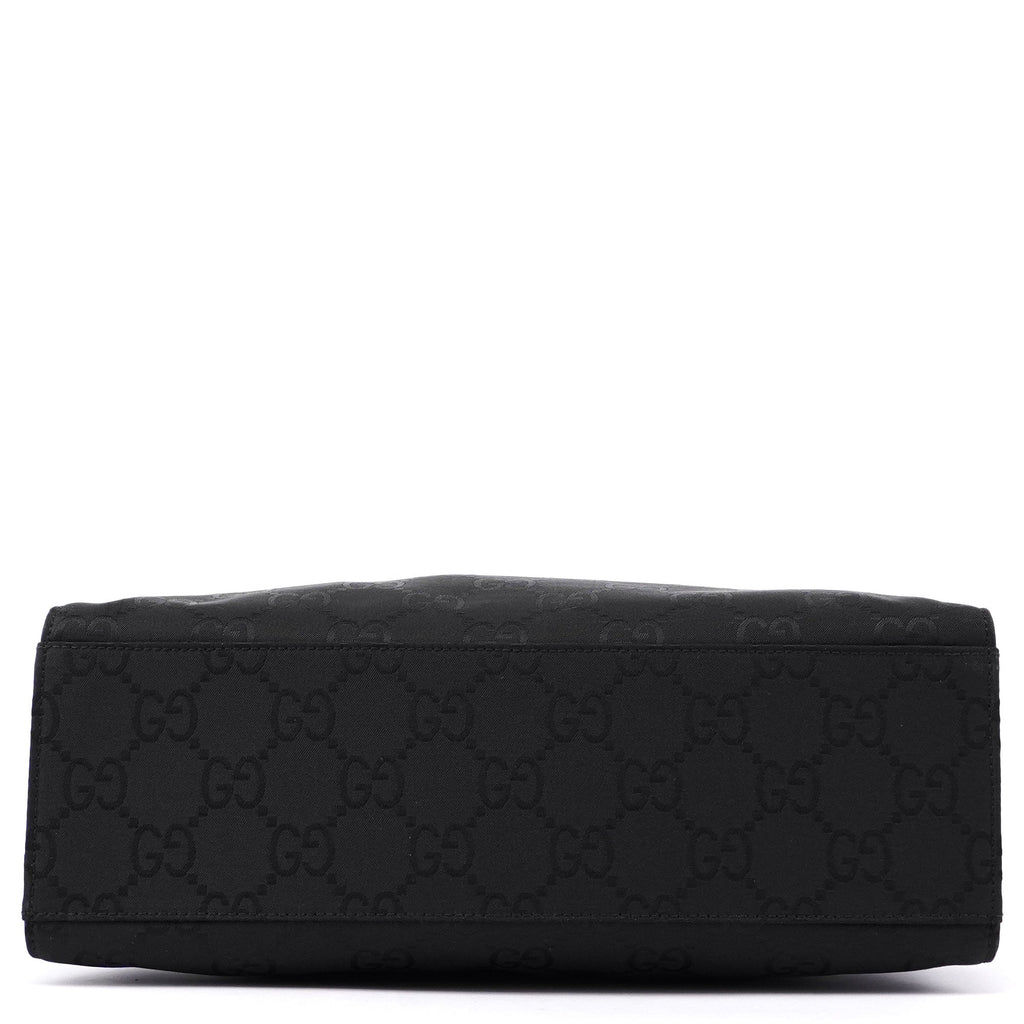 Black GG Bamboo Tote