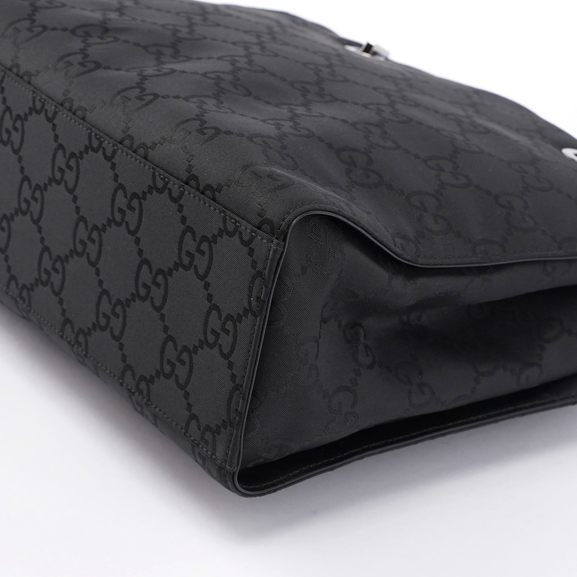 Black GG Bamboo Tote