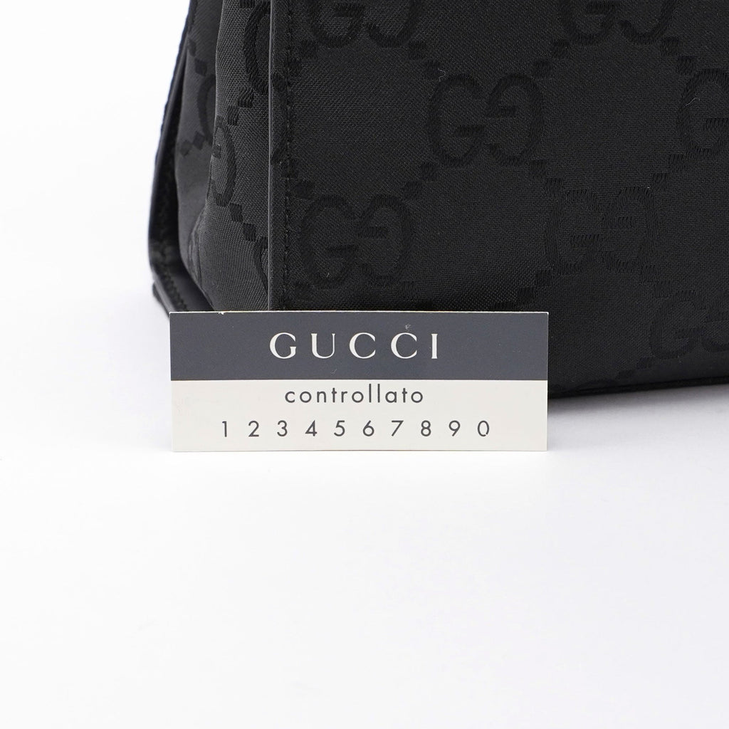 Black GG Bamboo Tote