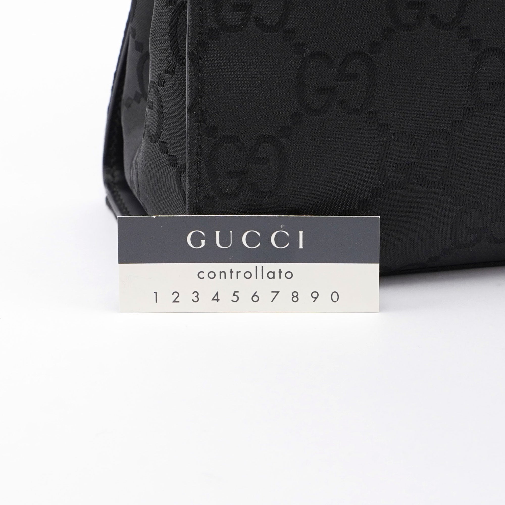 Black GG Bamboo Tote