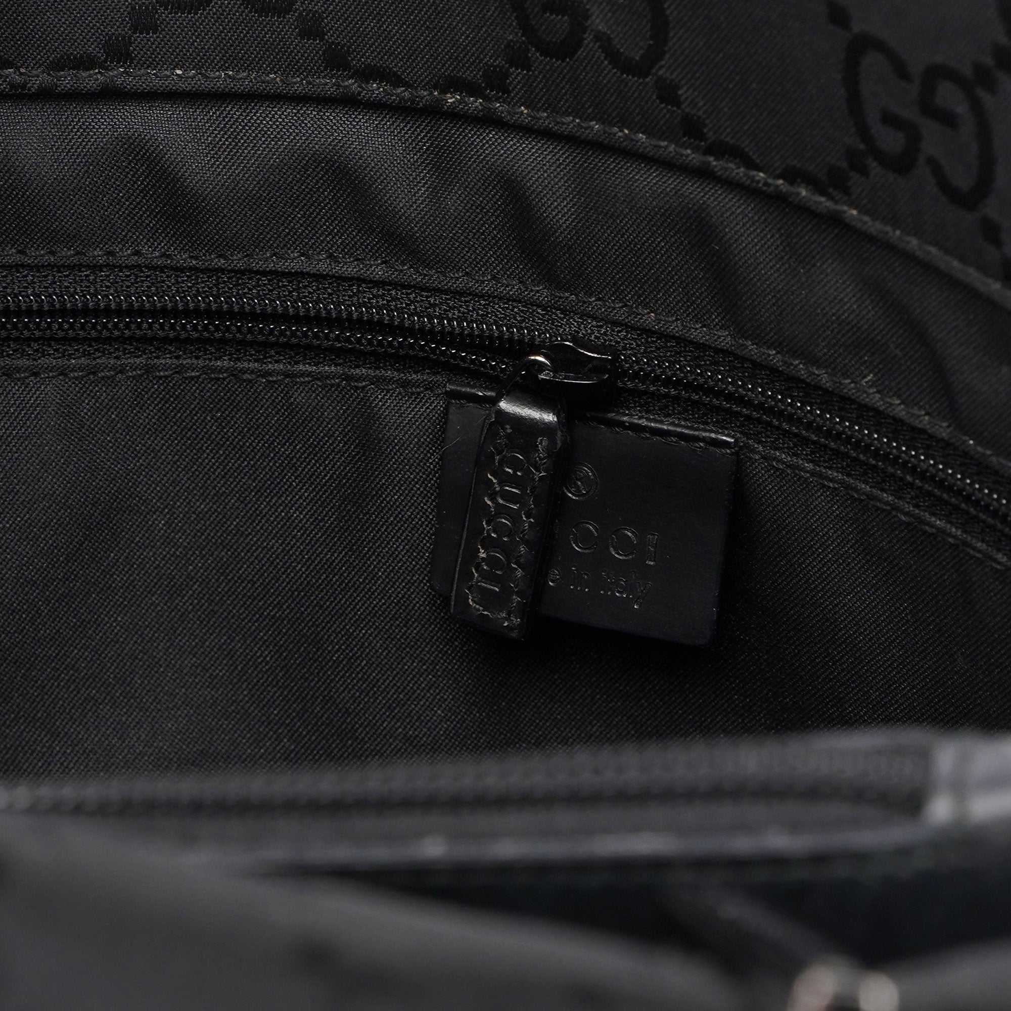 Black GG Bamboo Tote