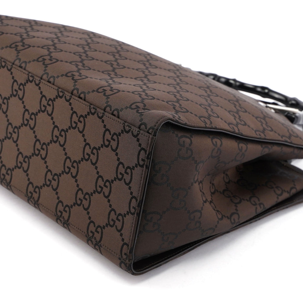 Black GG Bamboo Tote