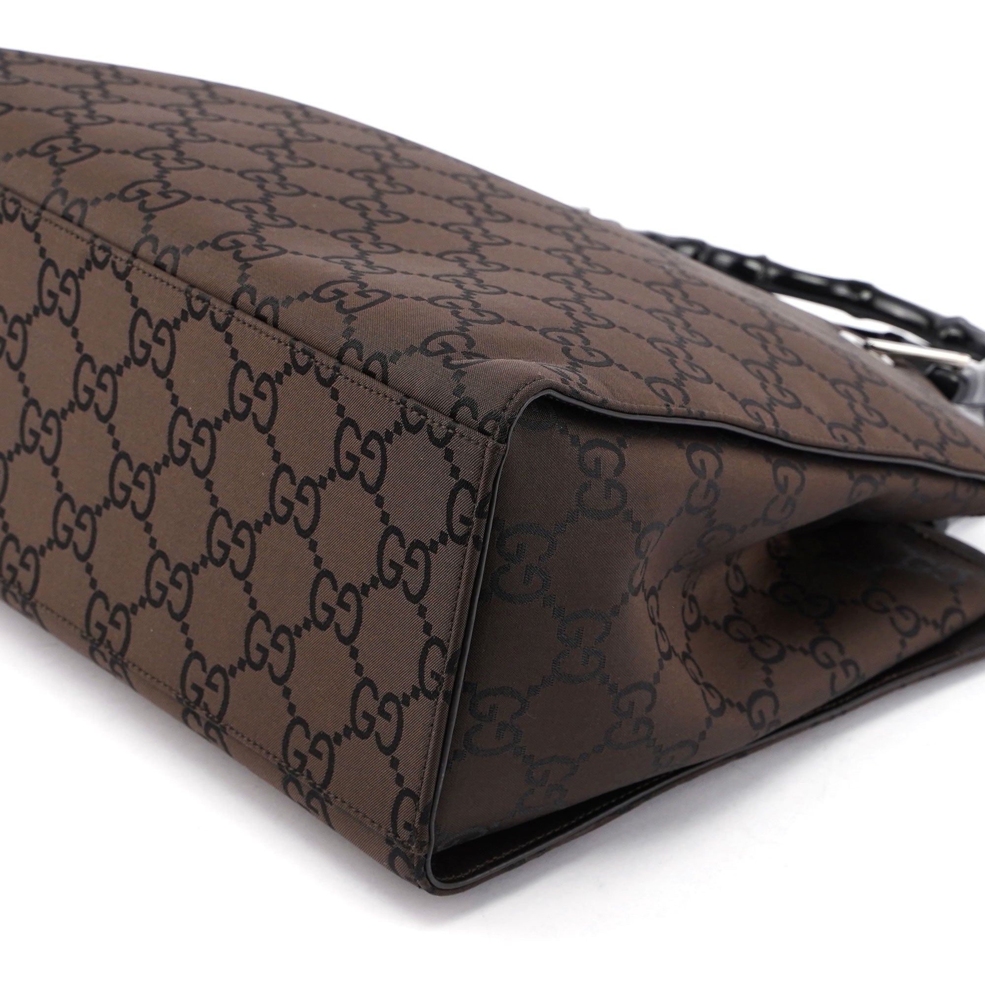 Black GG Bamboo Tote