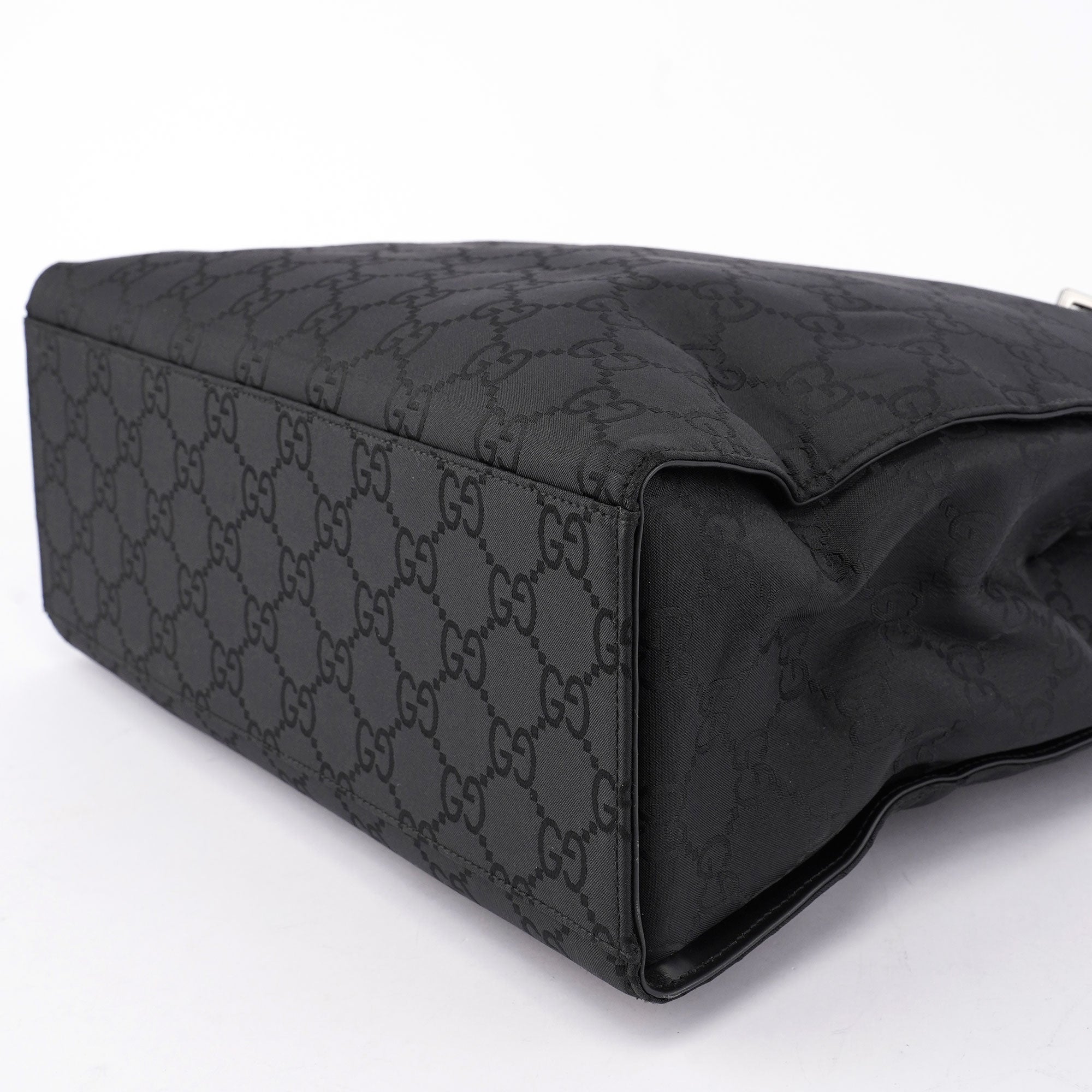 Black GG Bamboo Tote