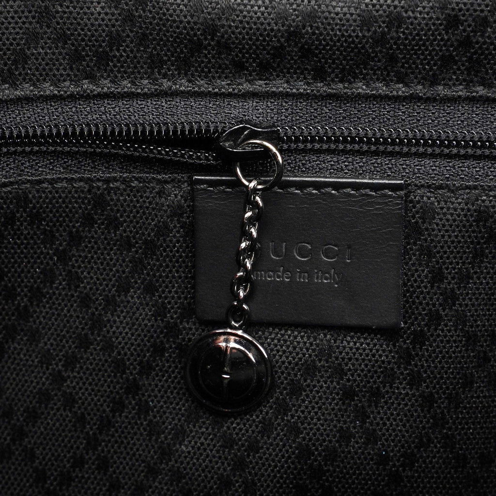 Black GG Bamboo Tote