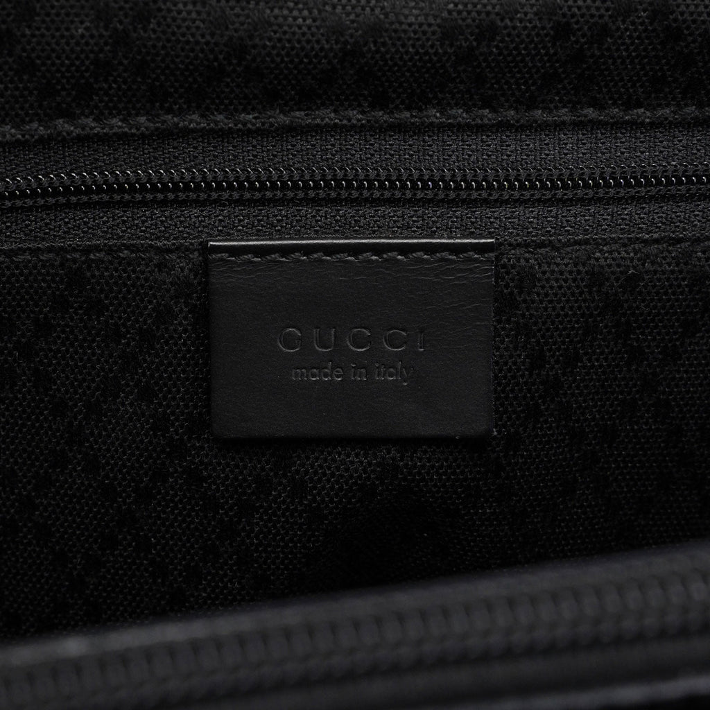 Black GG Bamboo Tote