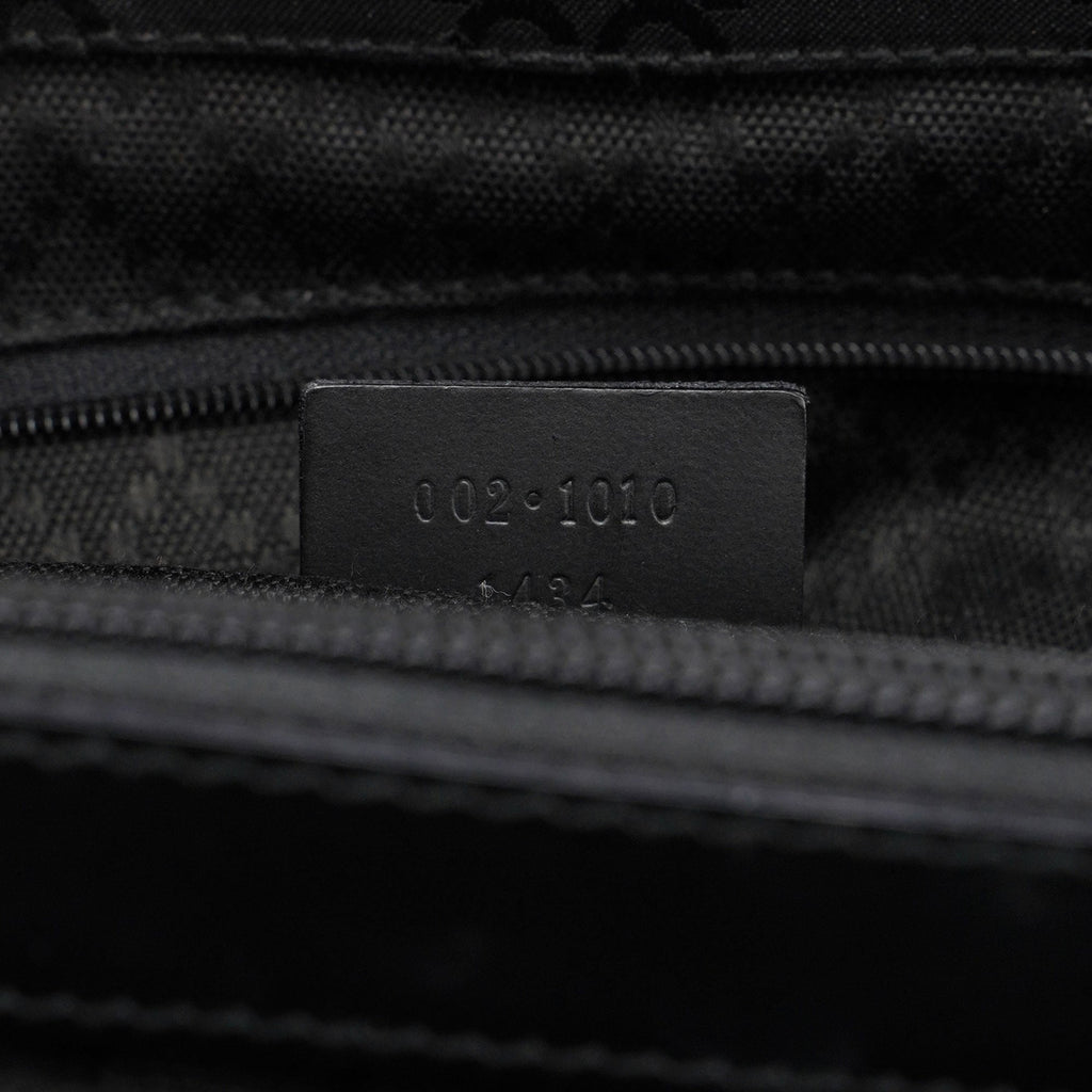 Black GG Bamboo Tote