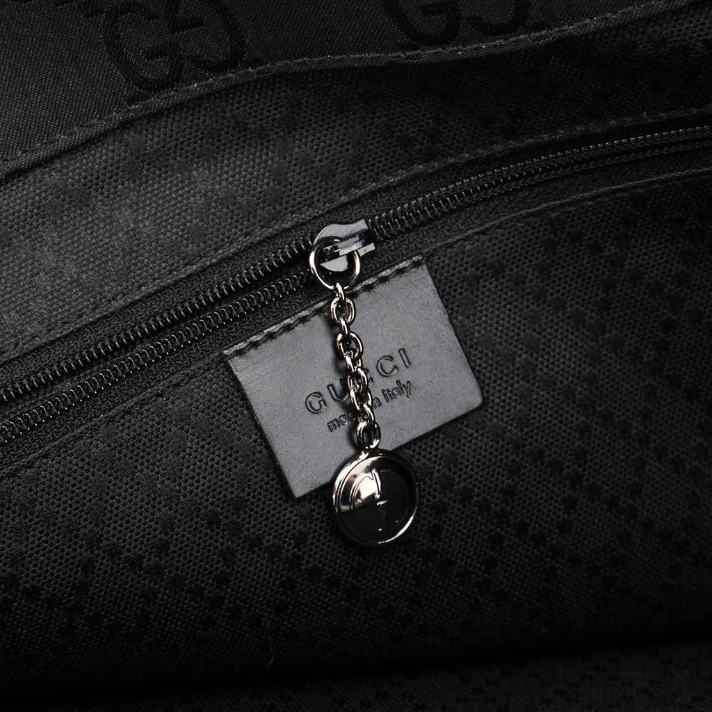 Black GG Bamboo Tote